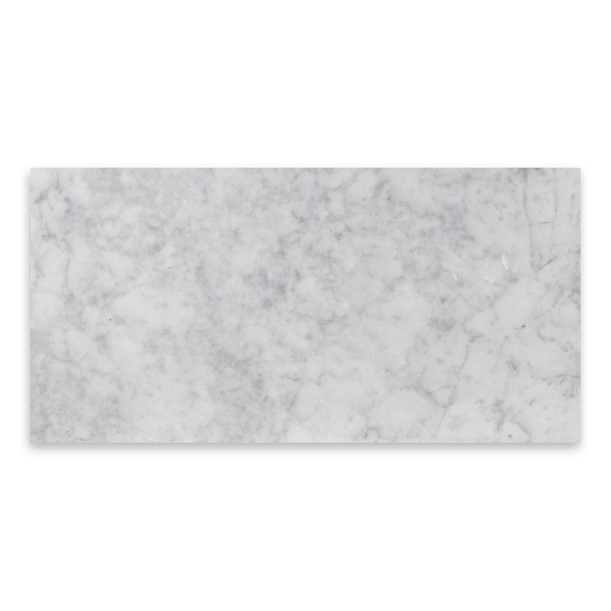 WHITE CARRARA: Marble Rectangle Field Tile (18"x36"x3/8" | Honed)