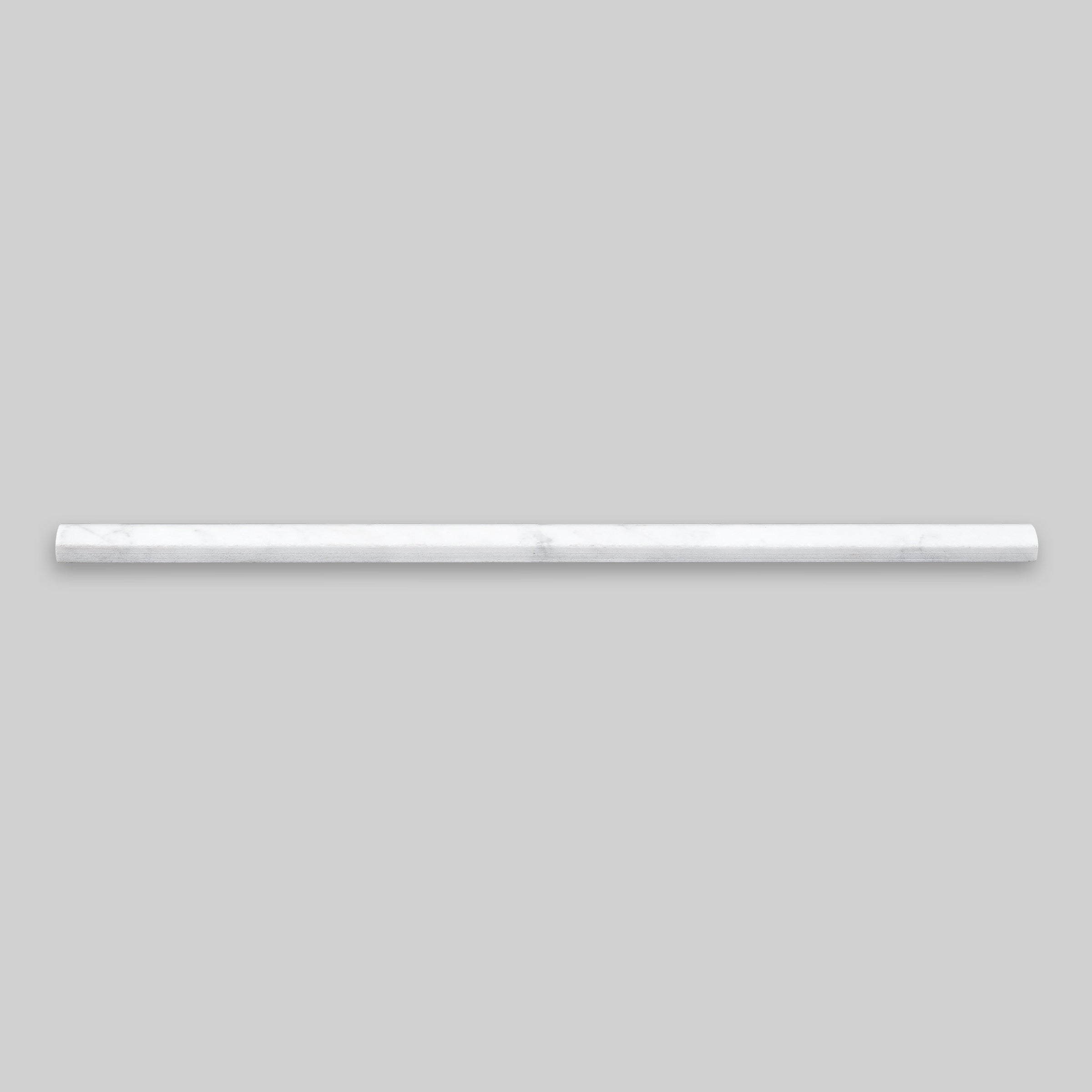 WHITE CARRARA: Marble Standard Quarter Round Tile Accessory (1"x12"x1/2" | Honed)