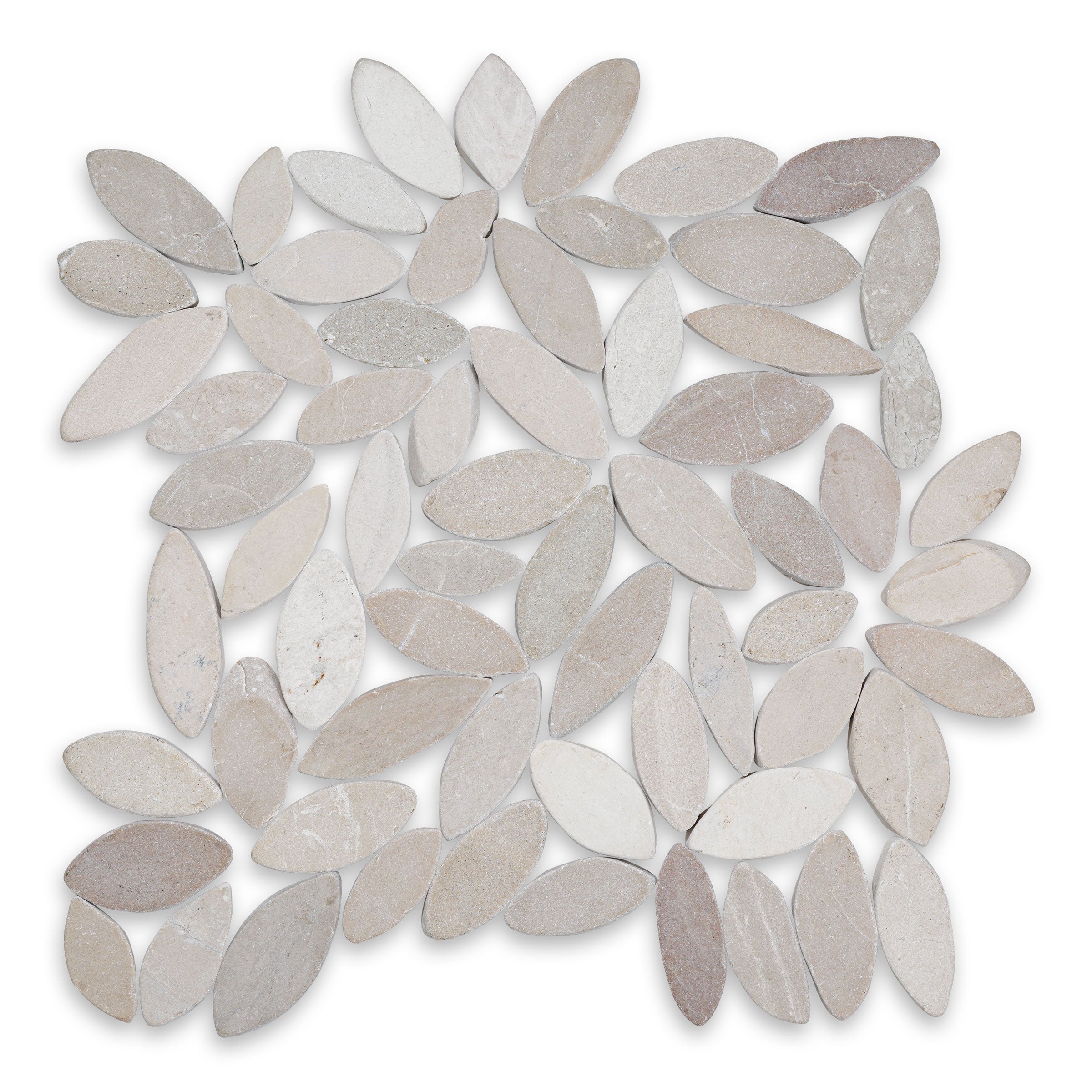 PEBBLES: Magnolia Flower Pebbles Mosaic (12"x12"x3/8" | Honed)