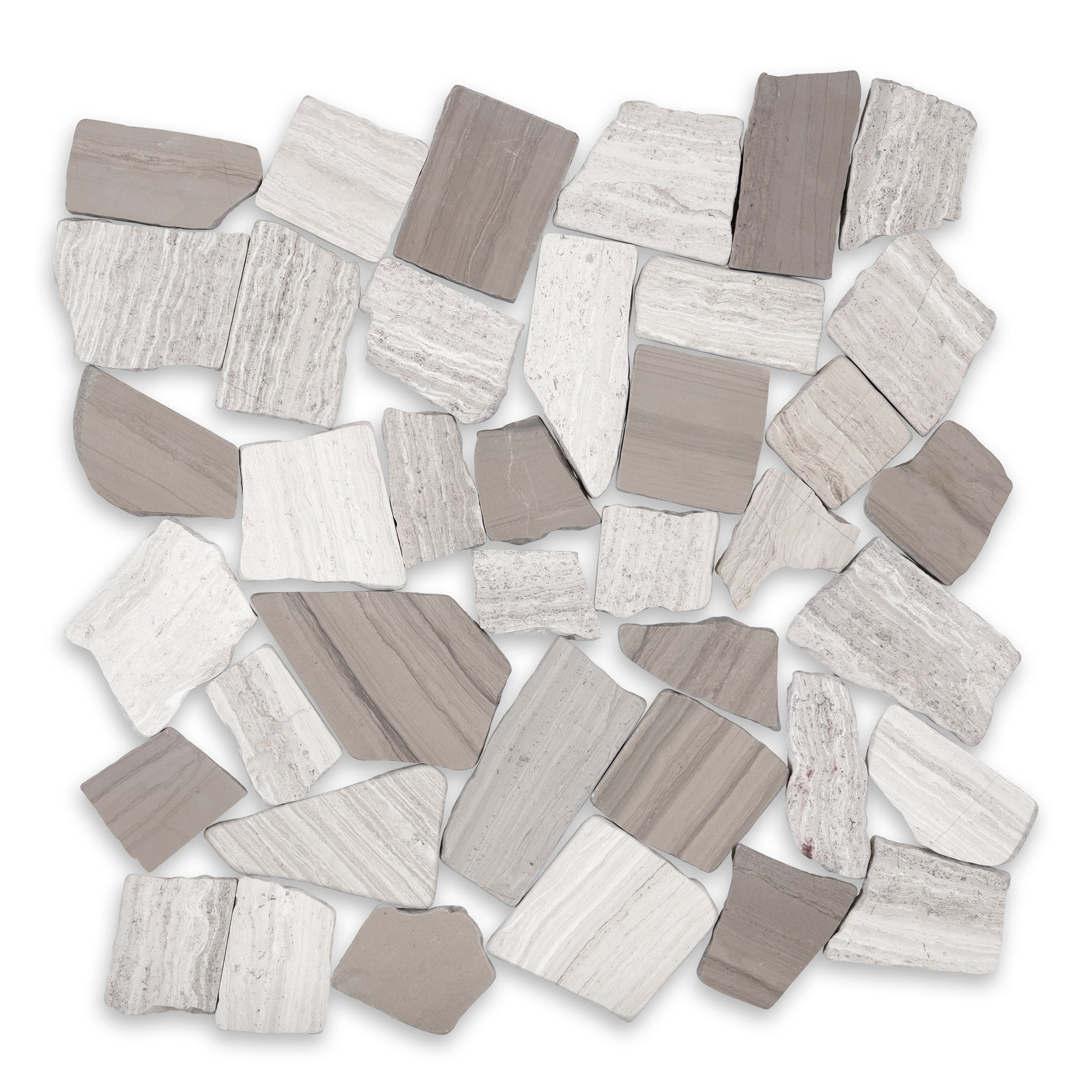 PEBBLES: Fieldstone Natural Shapes Mosaic (12"x12"x3/8" | Honed)