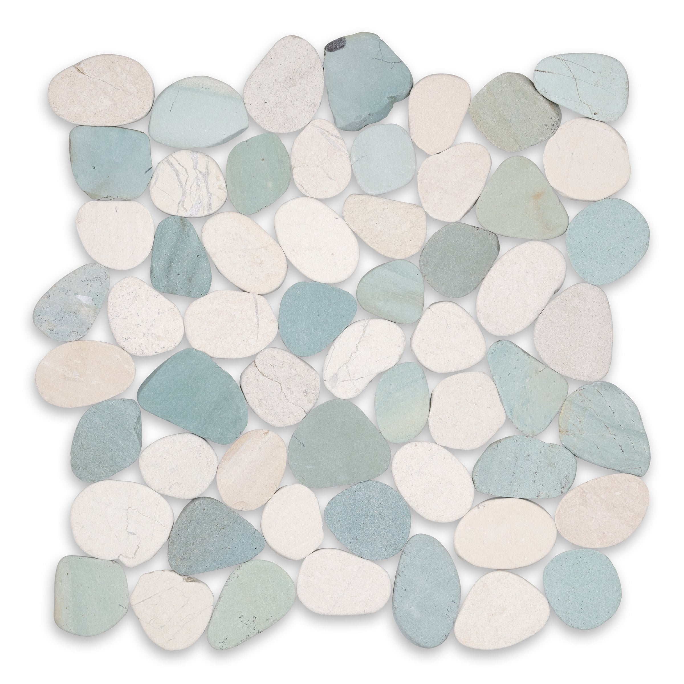 PEBBLES: Inari Sliced Flat Pebbles Mosaic (12"x12"x3/8" | Honed)