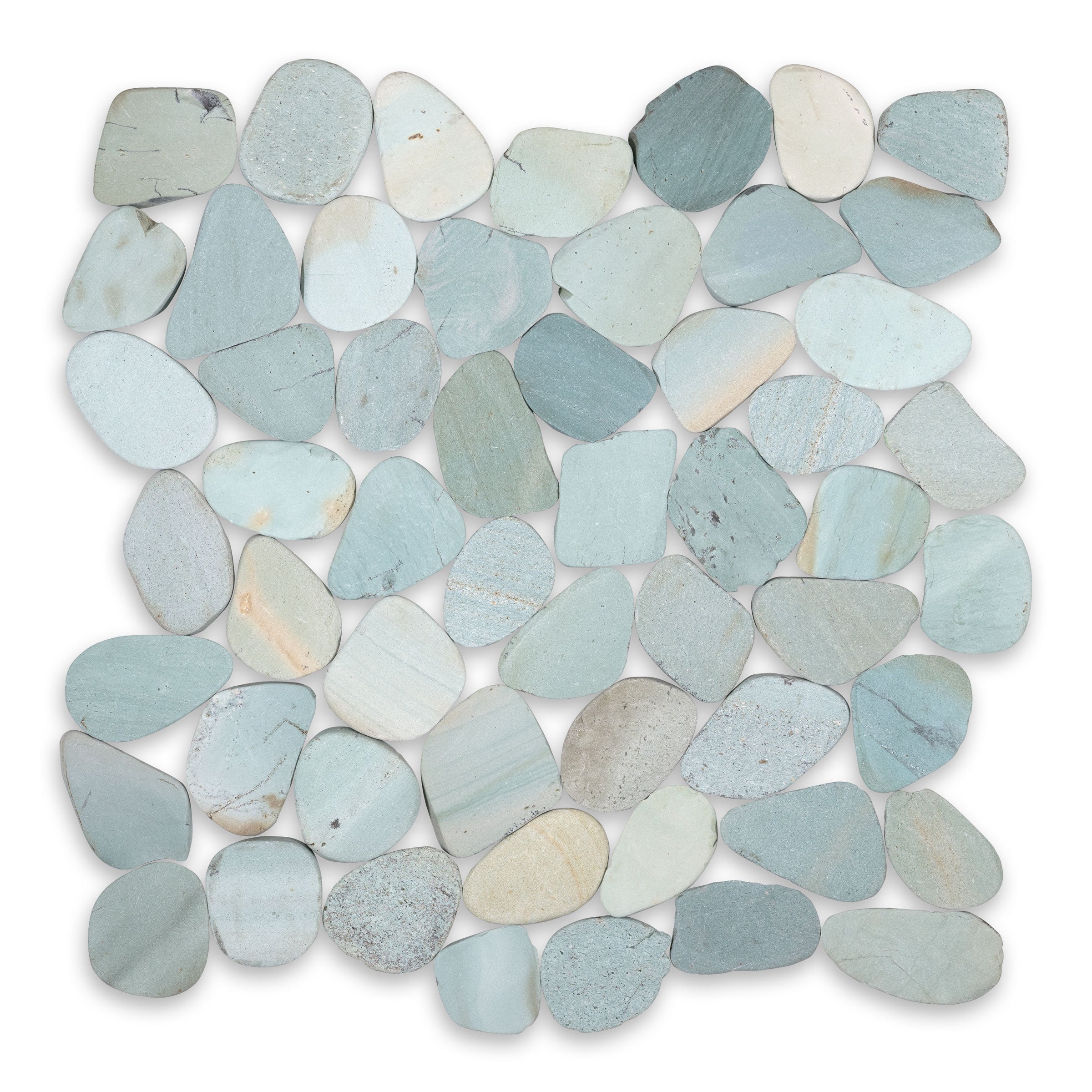 PEBBLES: Vale Sliced Flat Pebbles Mosaic (11 3/4"x11 3/4"x3/8" | Honed)