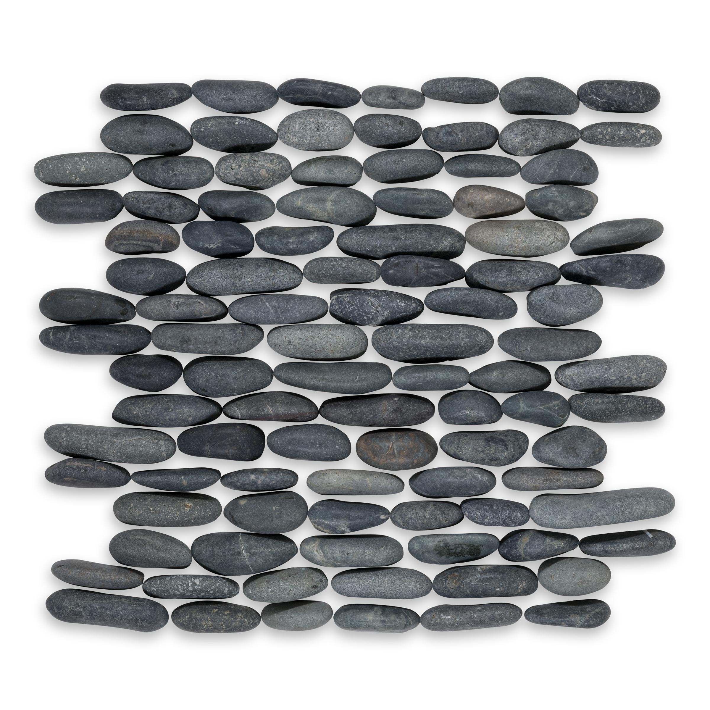 PEBBLES: Java Standing Pebbles Mosaic (12"x12"x3/8" | Honed)