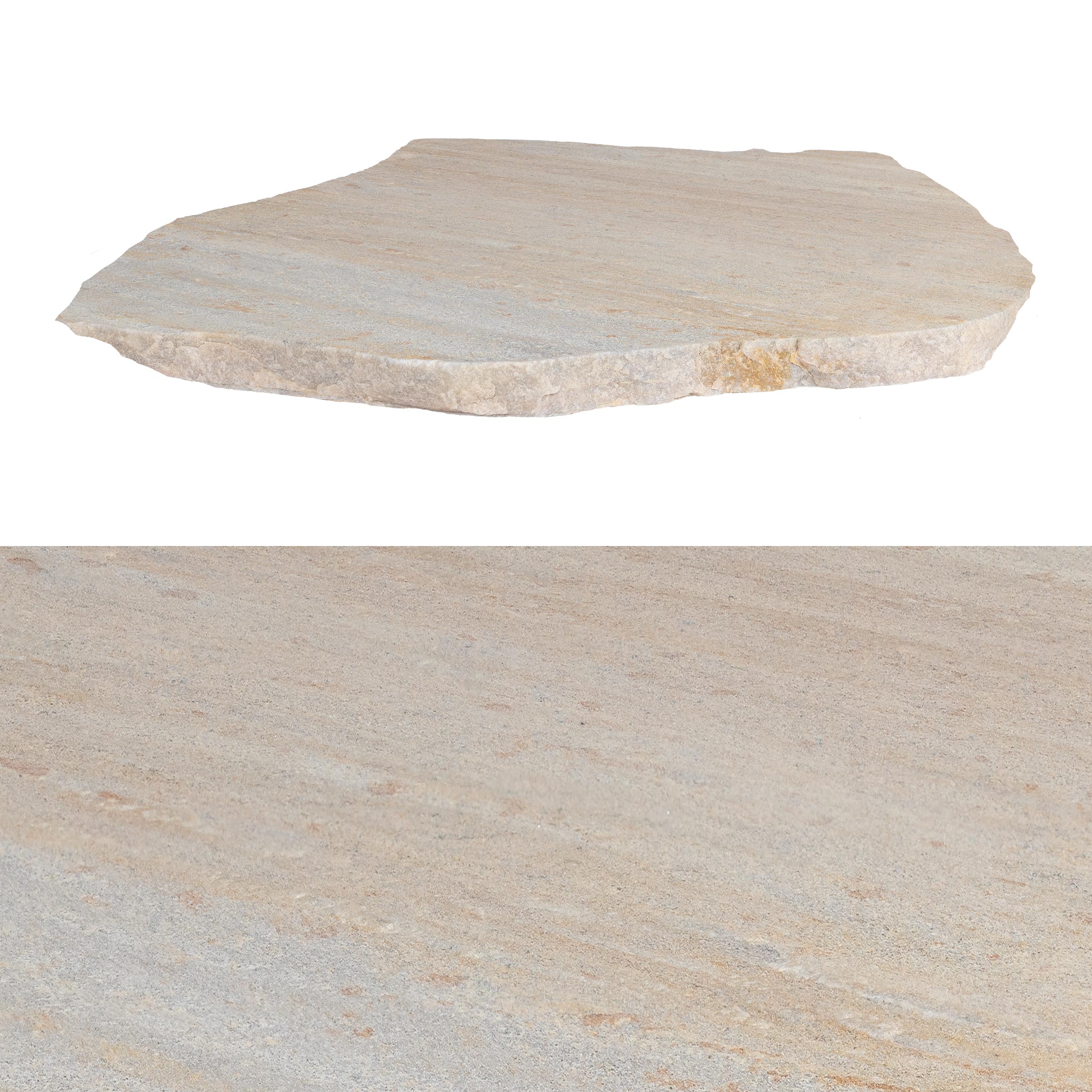 BRAZILIAN GOLD: Quartzite Flagstone Paving Tile (5/8"-3/4" Thick | Cleft)