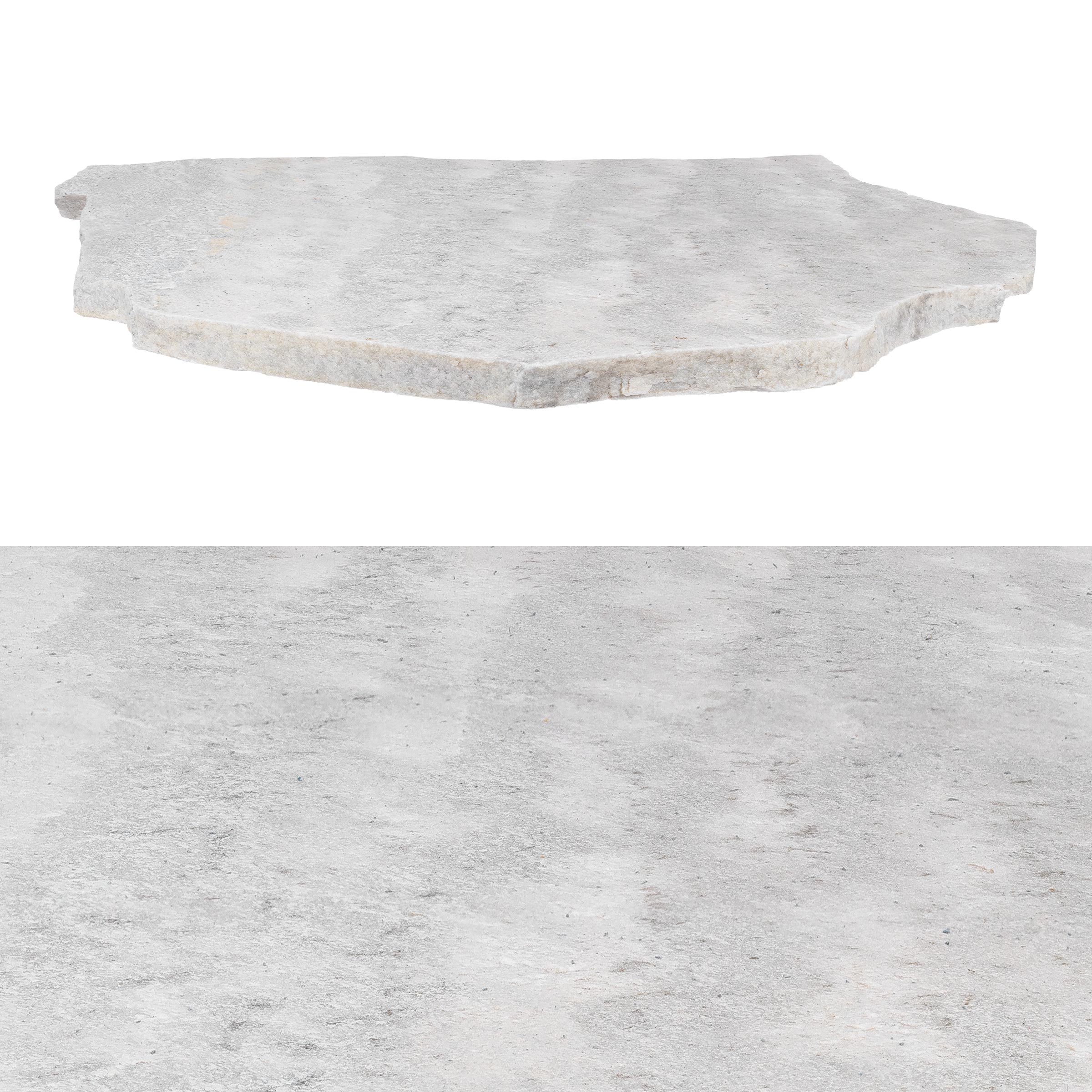 BRAZILIAN WHITE: Quartzite Flagstone Paving Tile (5/8"-3/4" Thick | Cleft)