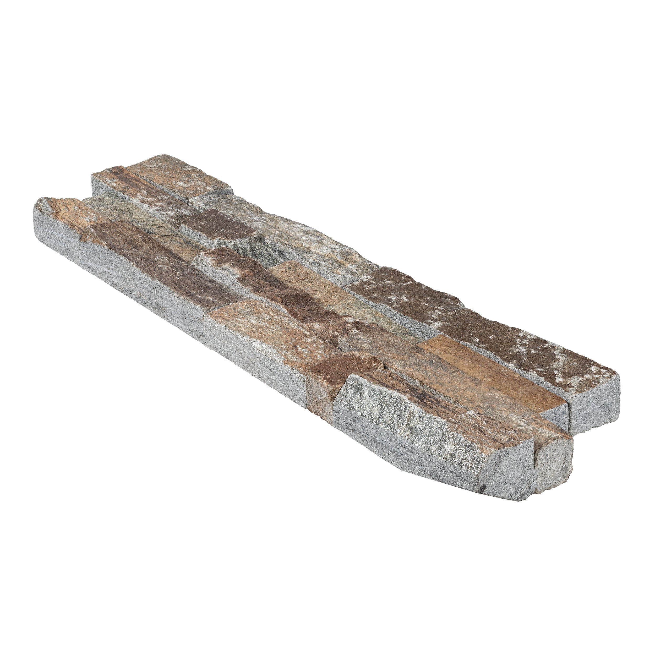 OAK MOUNTAIN: Quartzite Ledger Stone Flat Wall Panel (6"x24"x3/4"-1 3/8" | Rockface)