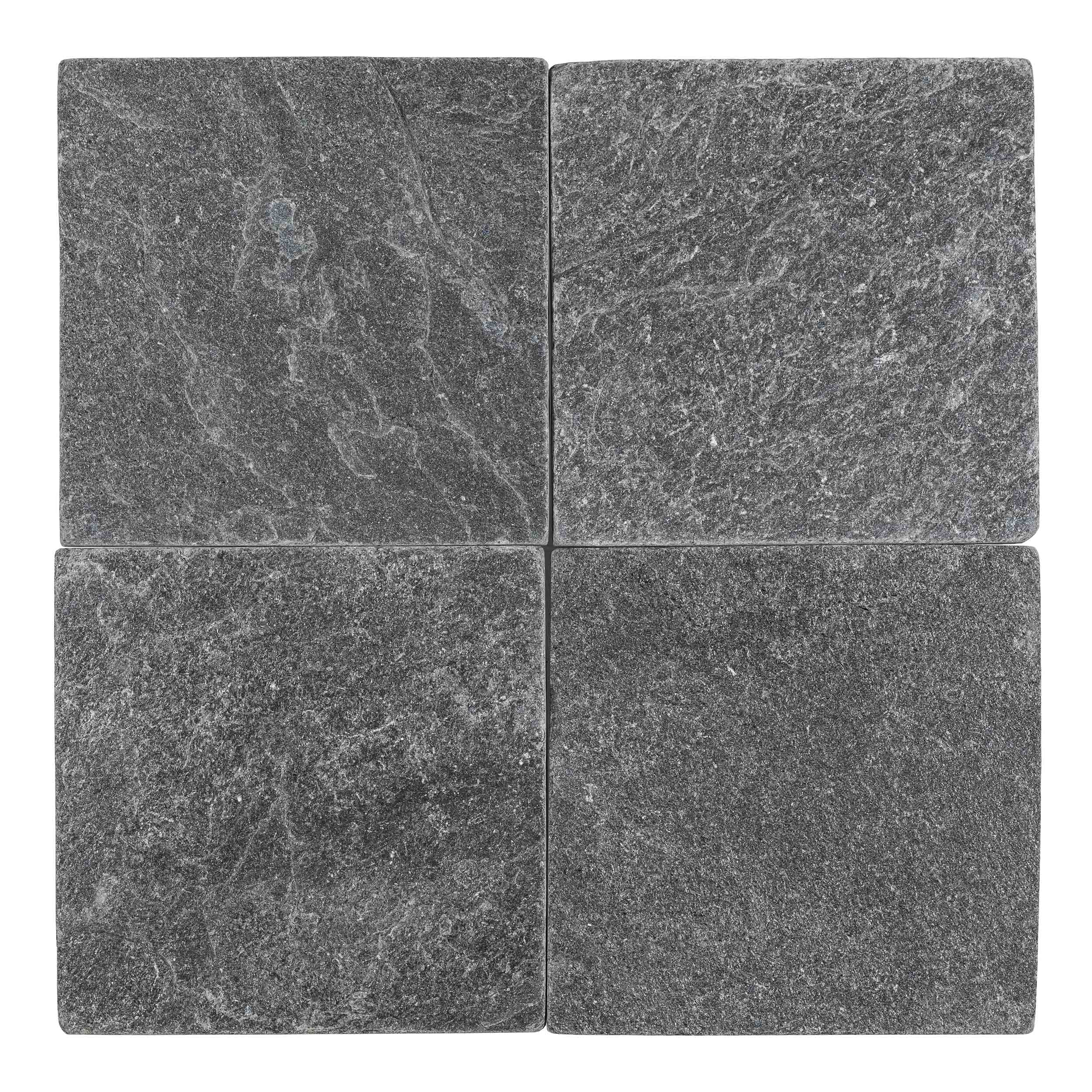 OSTRICH GREY: Quartzite Square Field Tile (6"x6"x3/8" | Tumbled)