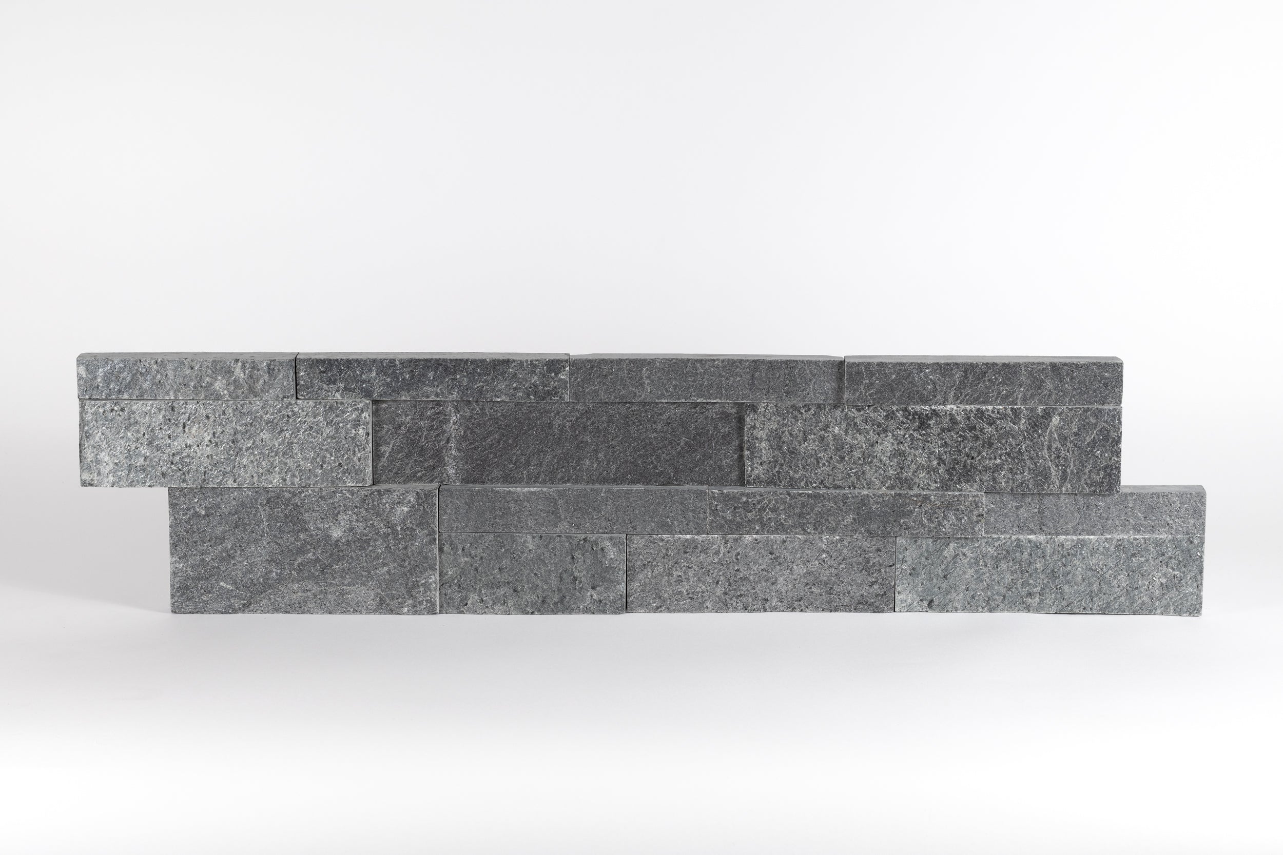 OSTRICH GREY: Quartzite Ledger Stone Flat Wall Panel (6"x24"x3/8"-5/8" | Rockface)