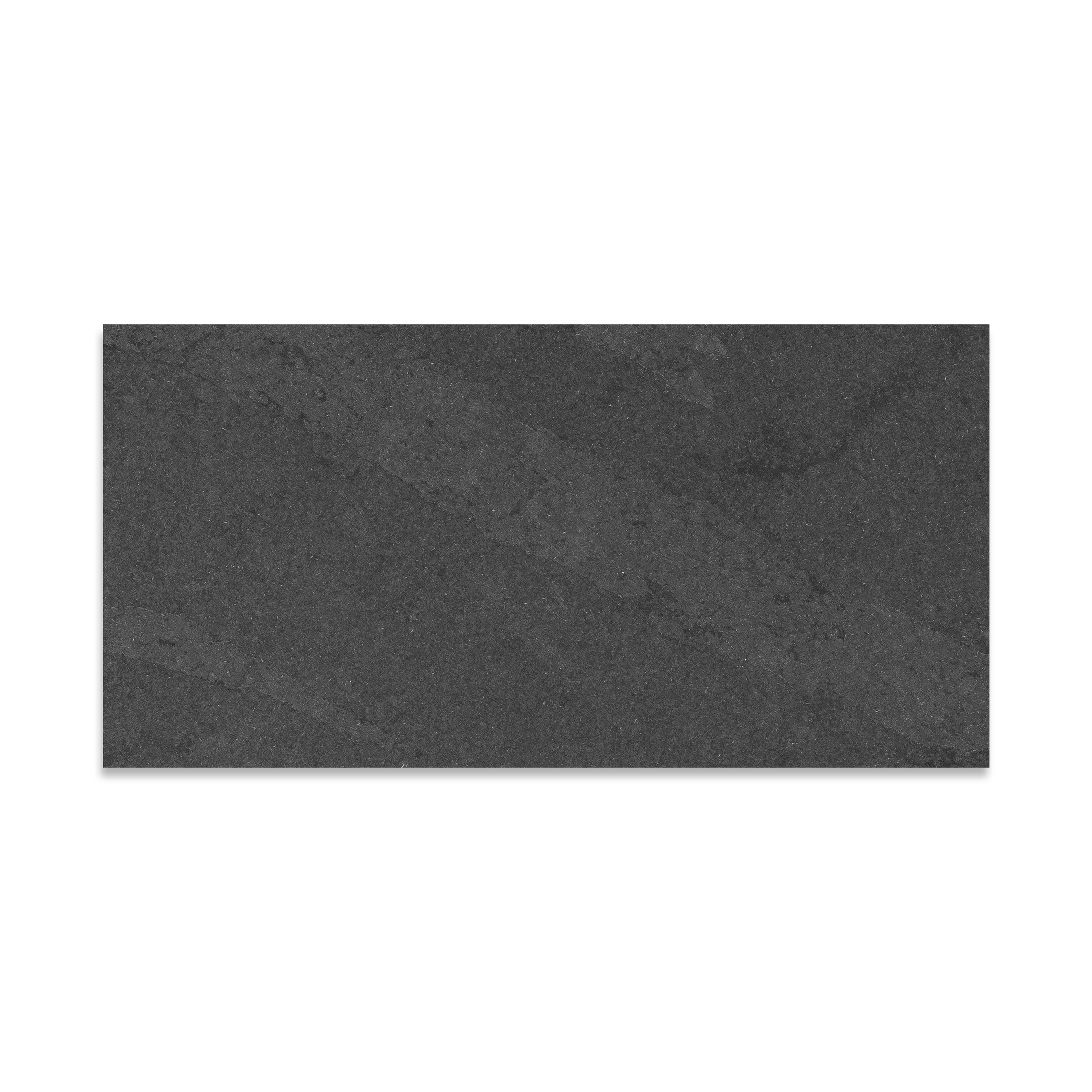 BRAZILIAN BLACK: Slate Rectangle Field Tile (12"x24"x5/16" | Gauged)