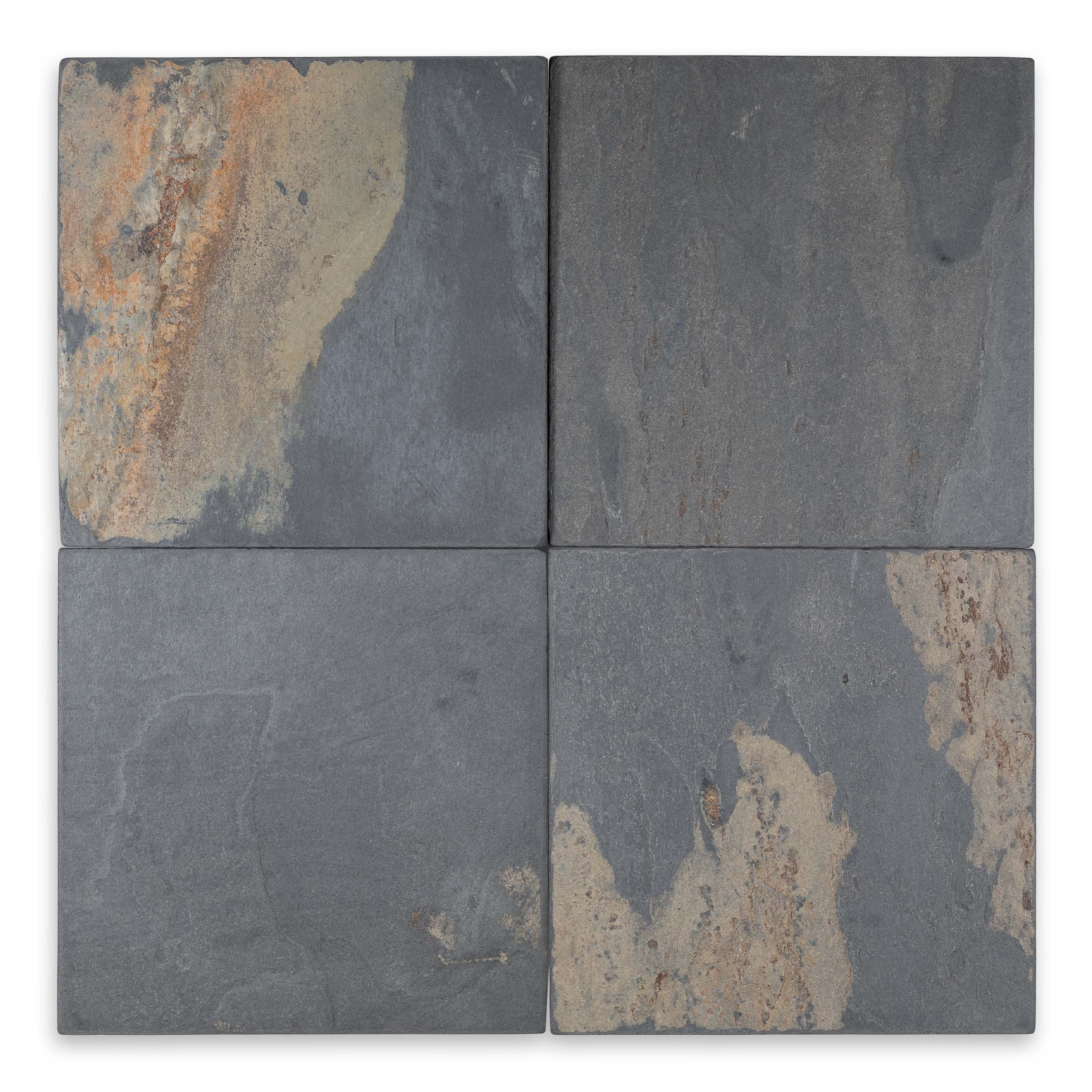 CALIFORNIA GOLD: Slate Square Field Tile (6"x6"x3/8" | Tumbled)