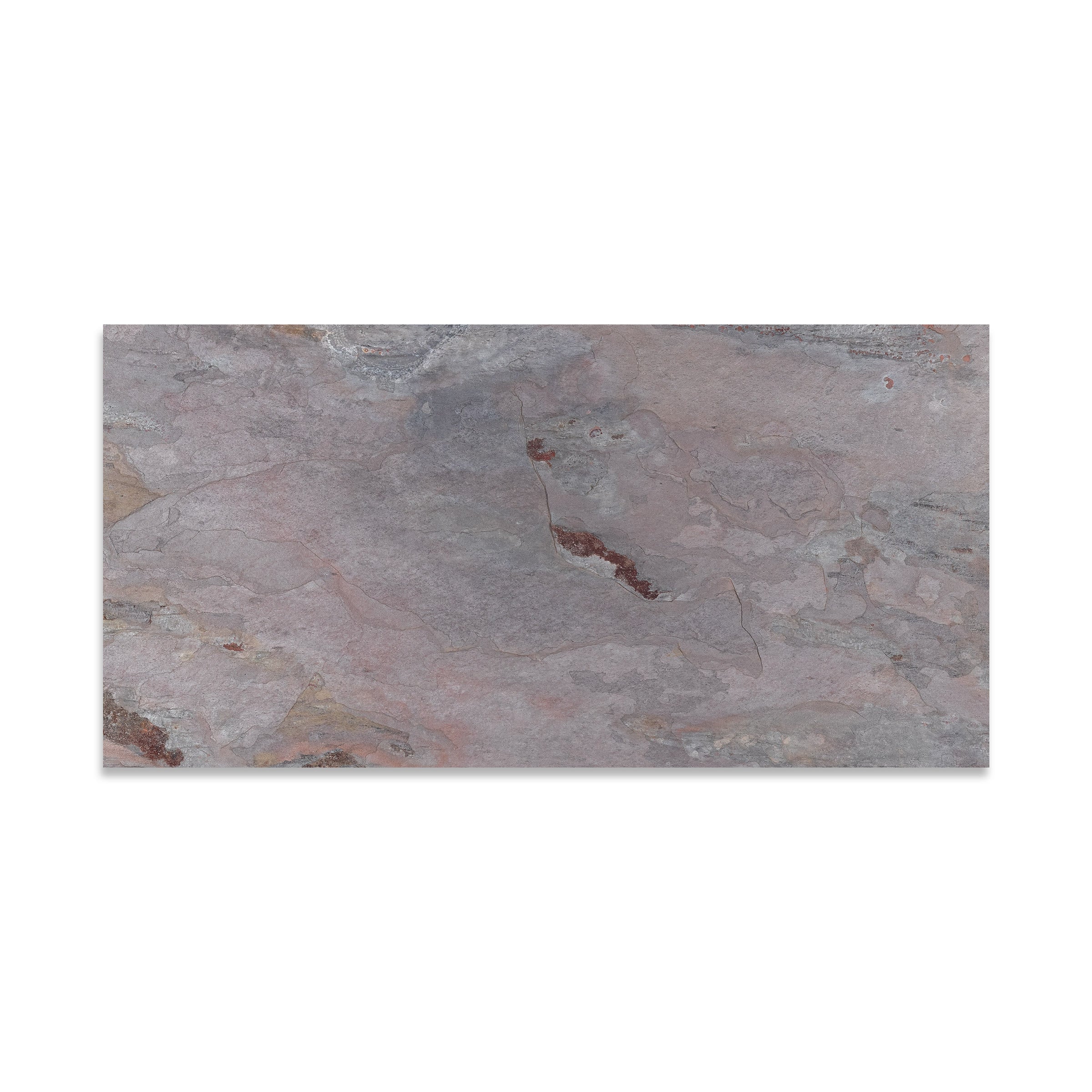 INDIAN MULTICOLOR: Slate Rectangle Field Tile (12"x24"x1/2" | Gauged)