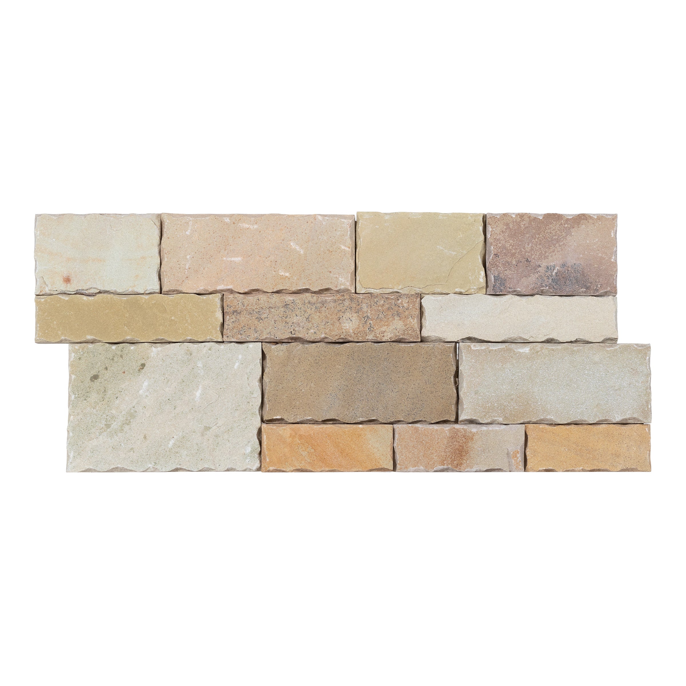 FOSSIL: Sandstone Ledger Stone Flat Wall Panel (8"x18"x7/8-1 1/4" | Rockface)