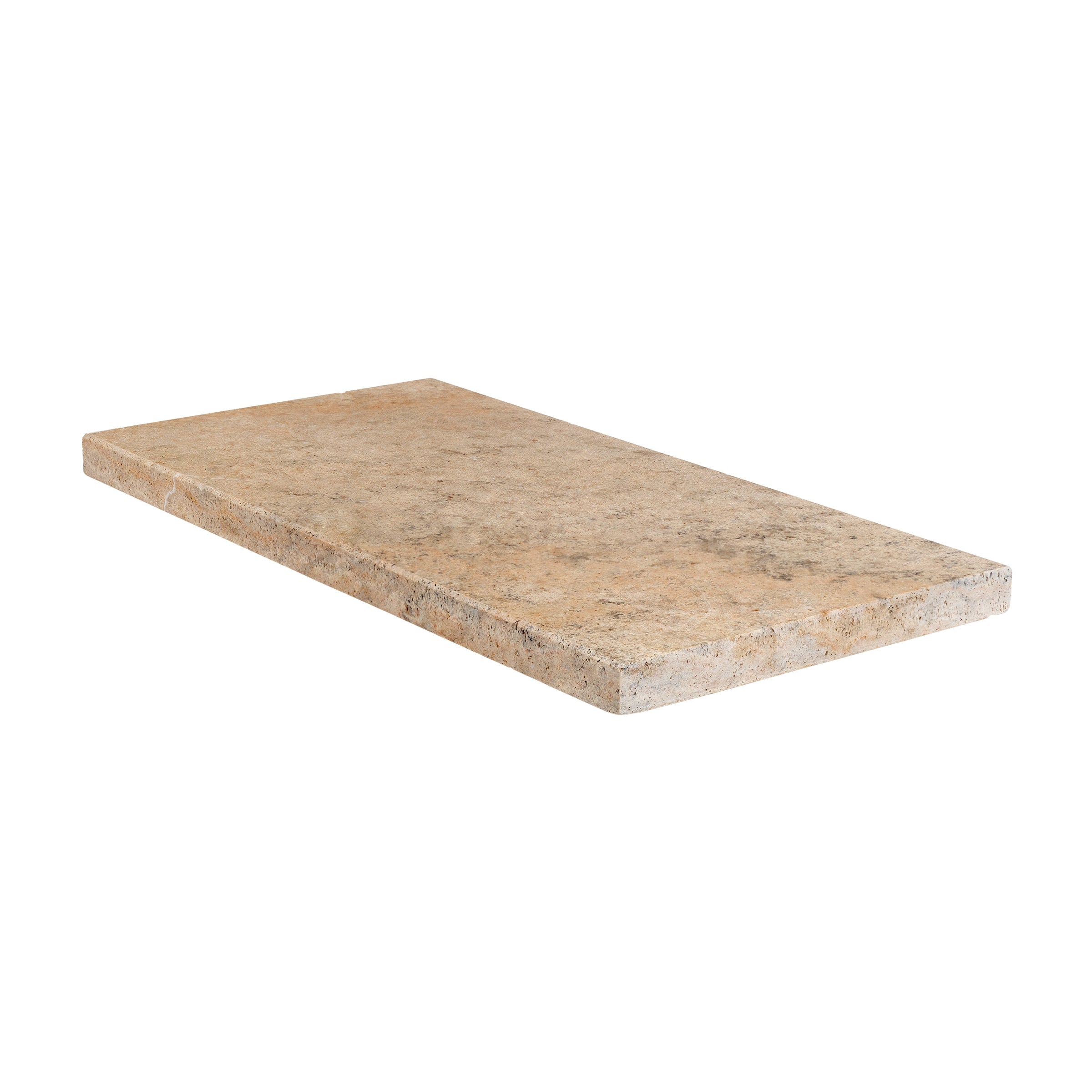 AUTUMN LEAVES: Travertine Double Modern 24 Wall Cap Paving Accessory (12"x24"x1 3/16" | Honed)