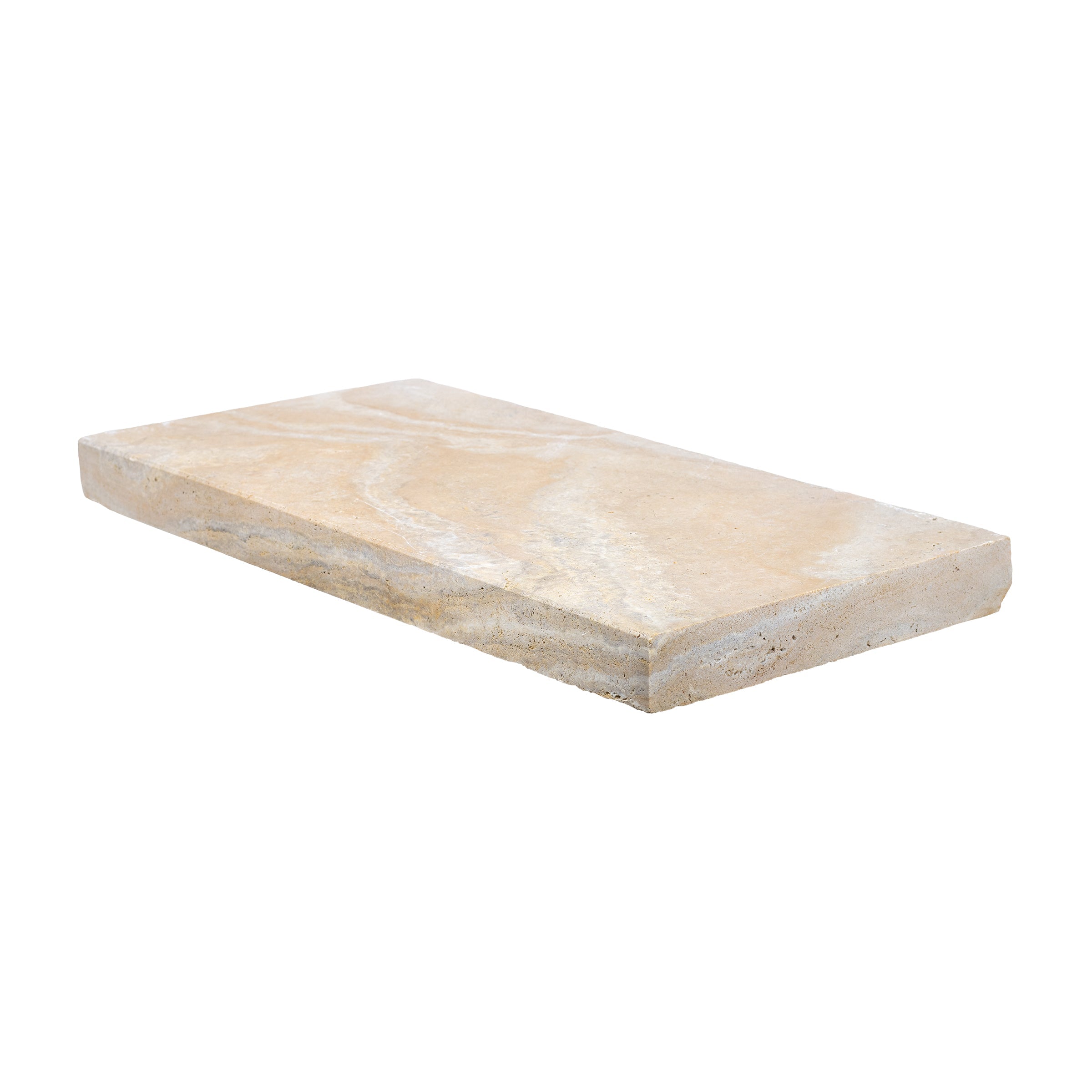 AUTUMN LEAVES: Travertine Single Modern 24 Pool Coping Paving Accessory (12"x24"x2" | Honed)