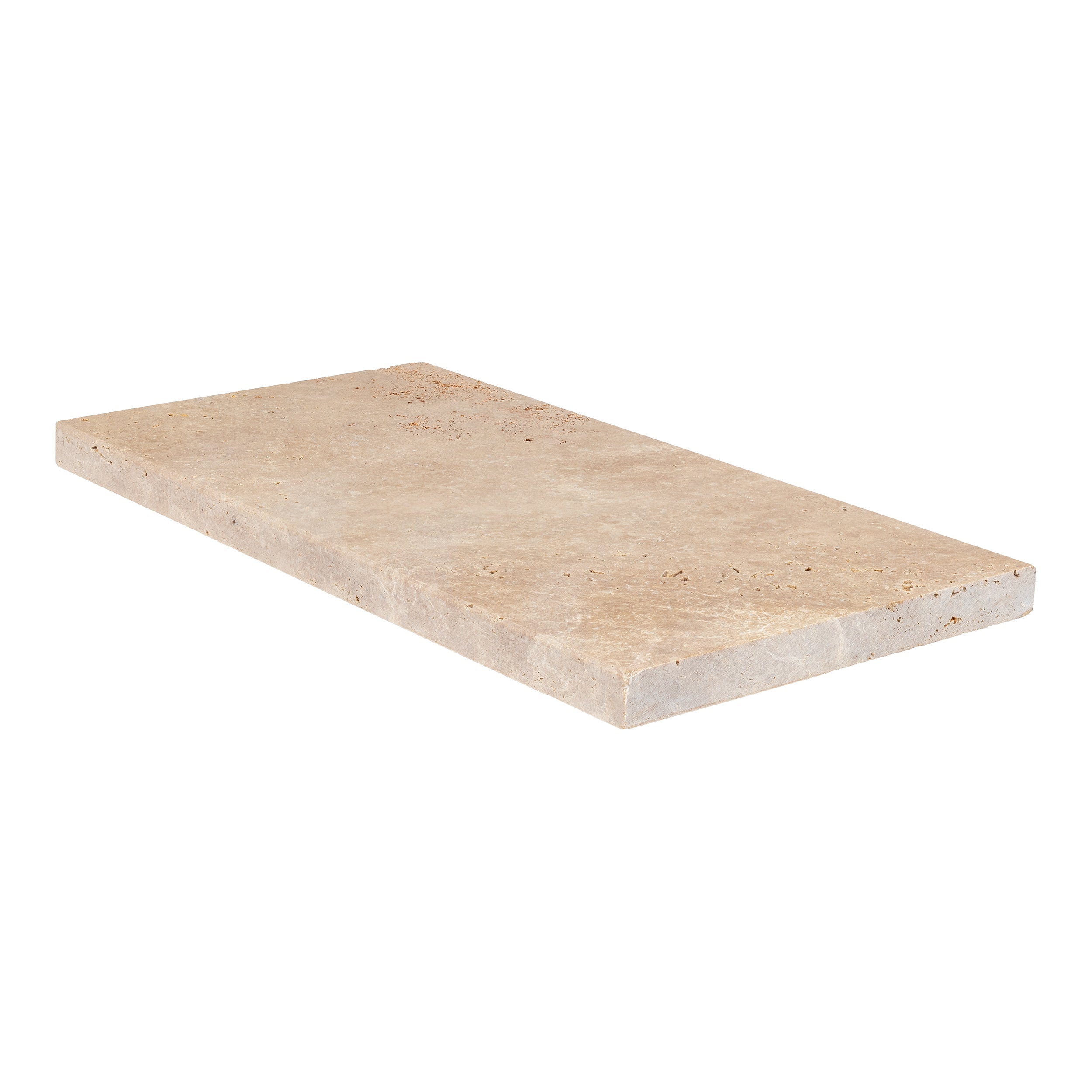 IVORY PREMIUM: Travertine Double Modern 24 Wall Cap Paving Accessory (12"x24"x1 3/16" | Honed)