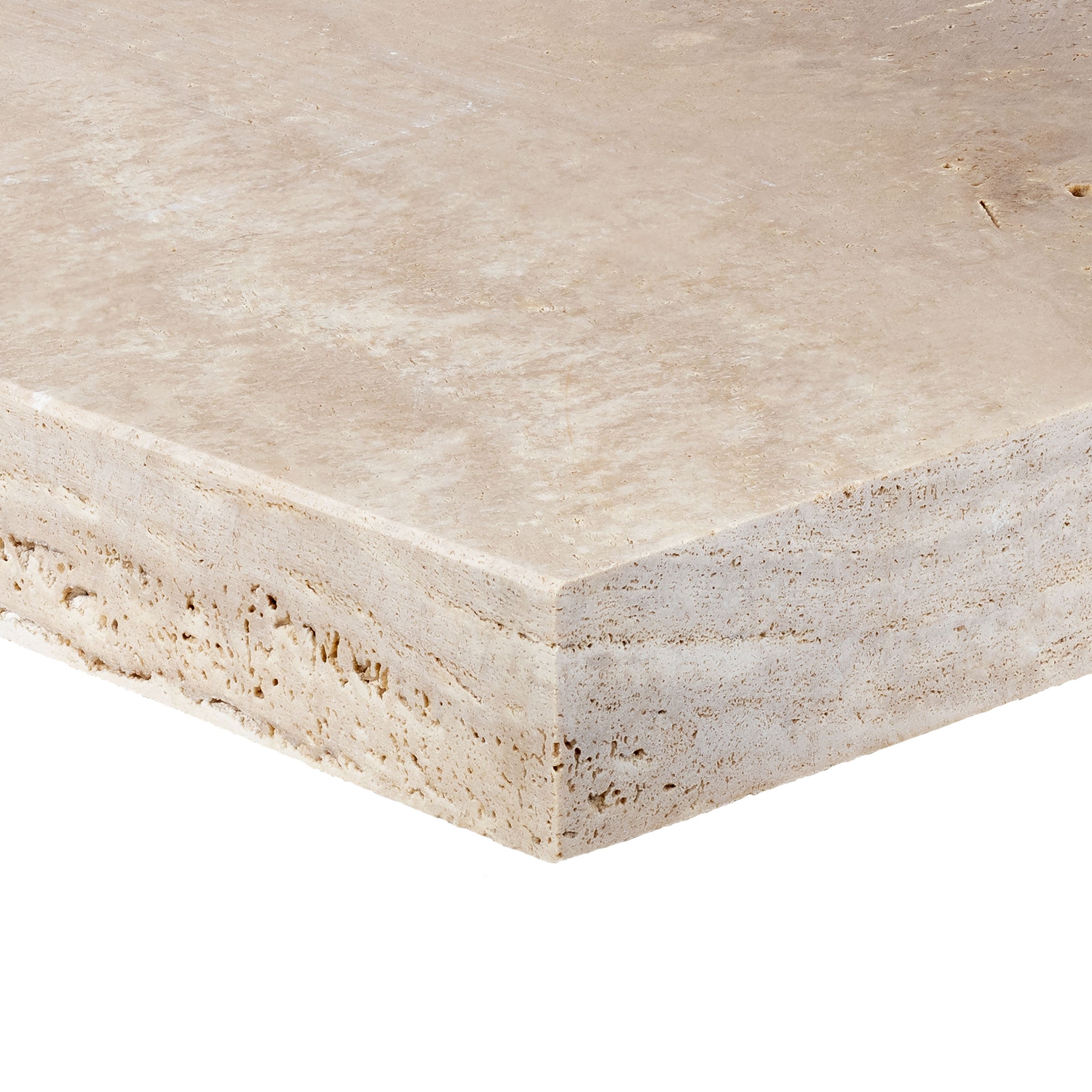 IVORY PREMIUM: Travertine Single Modern 24 Pool Coping Paving Accessory (12"x24"x2" | Honed)