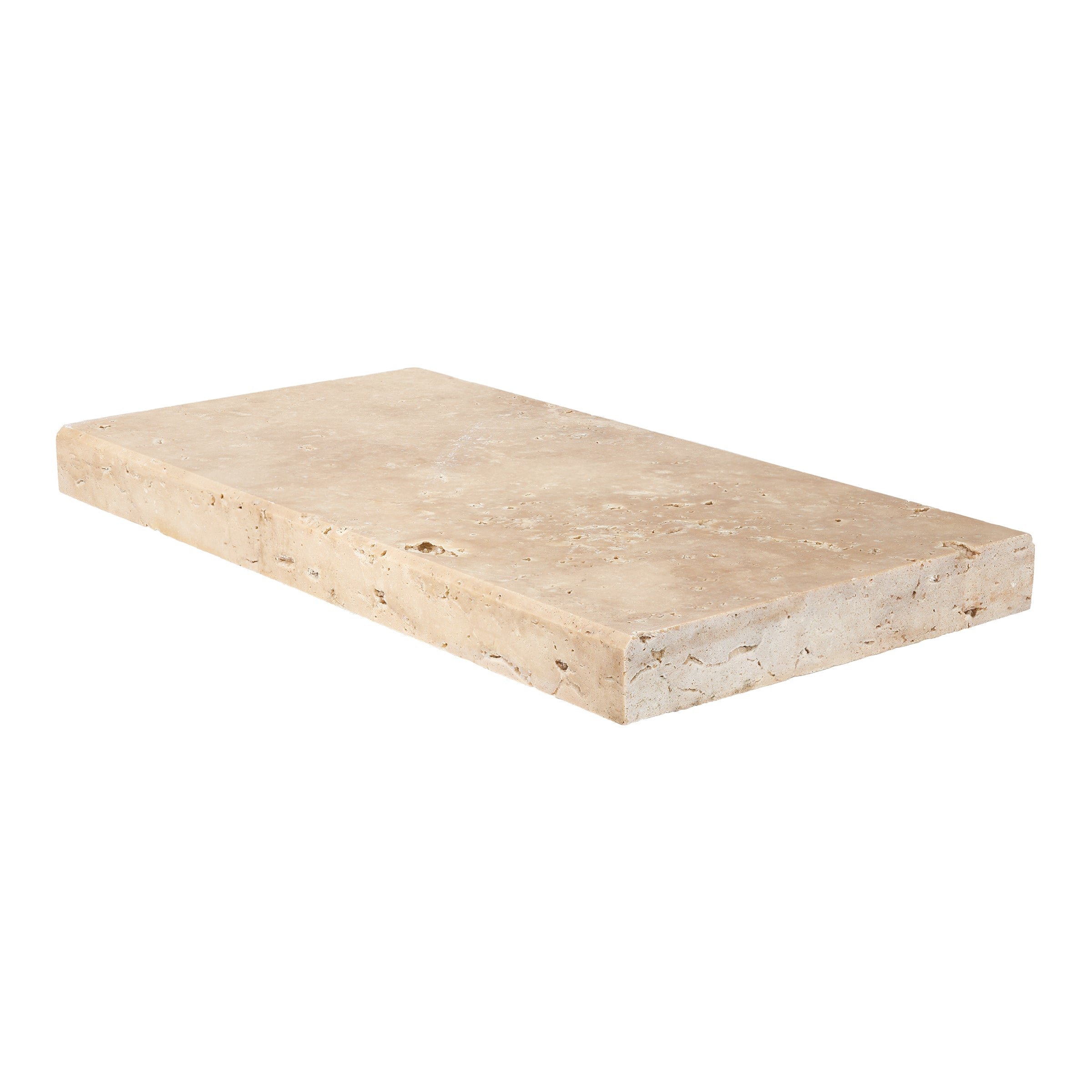 IVORY PREMIUM: Travertine Single Modern 24 Wall Cap Paving Accessory (12"x24"x2" | Honed)