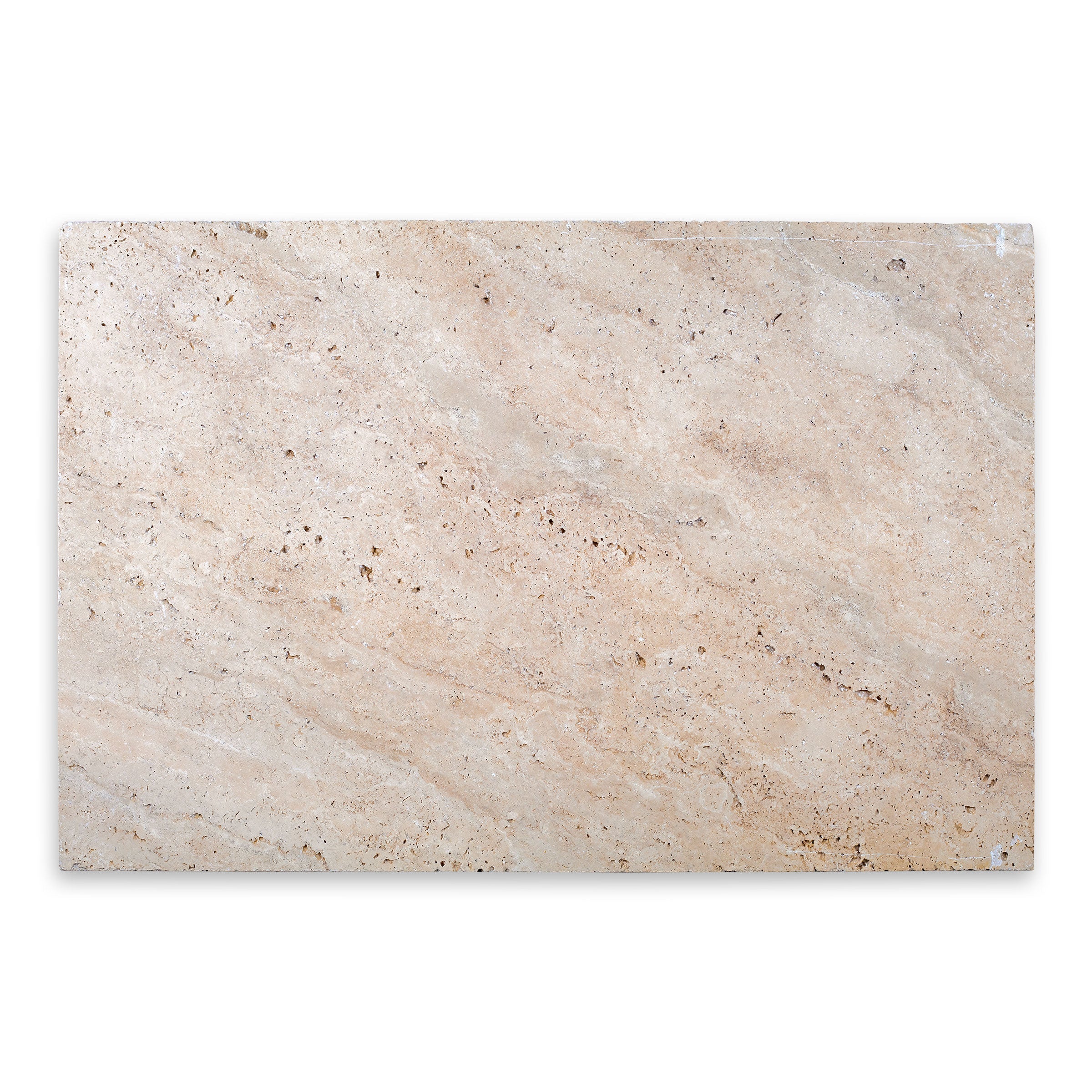 IVORY PREMIUM: Travertine Rectangle Paving Tile (16"x24"x1 3/16" | Tumbled)