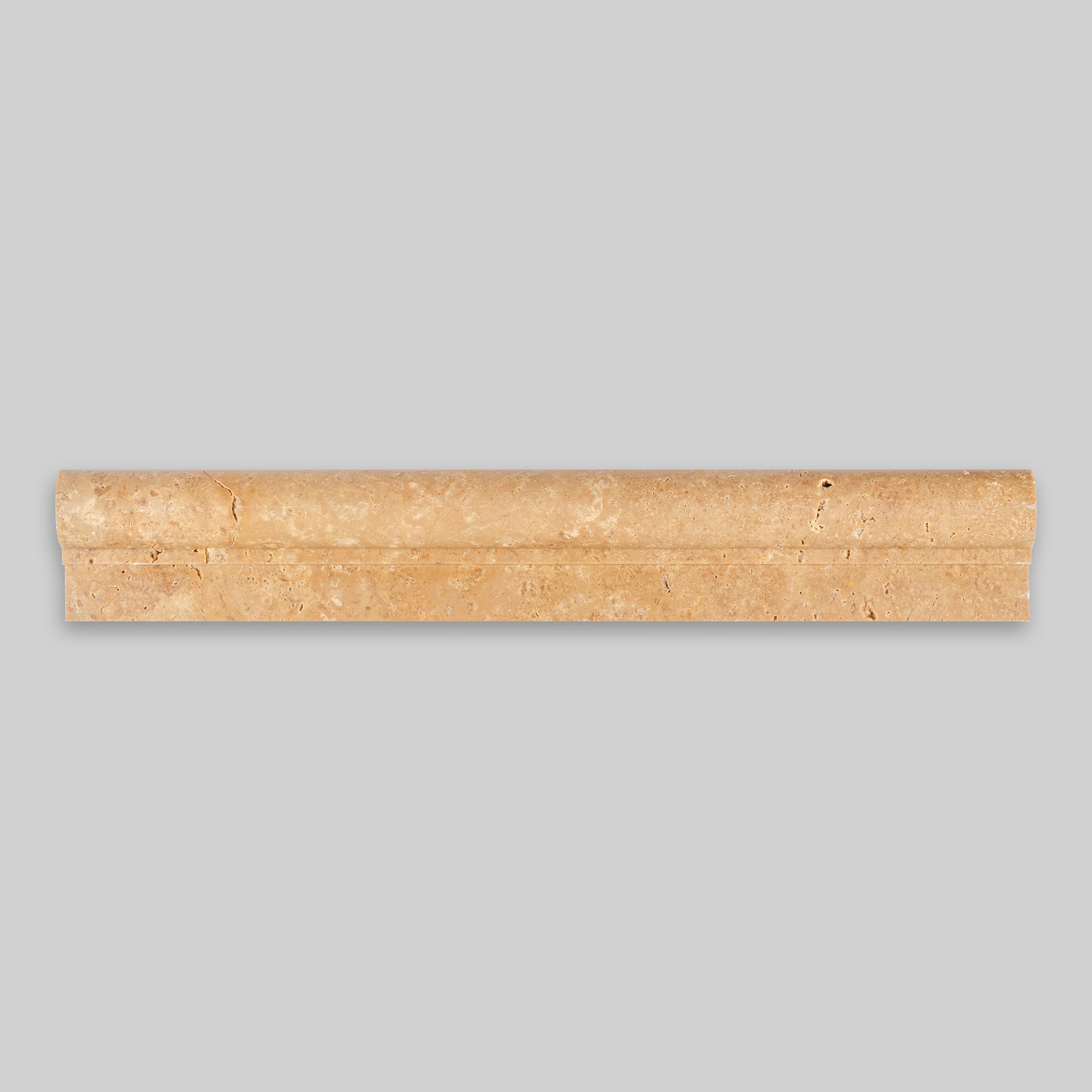 NOCE PREMIUM: Travertine F1 Chairrail Tile Accessory (2"x12"x1" | Honed)