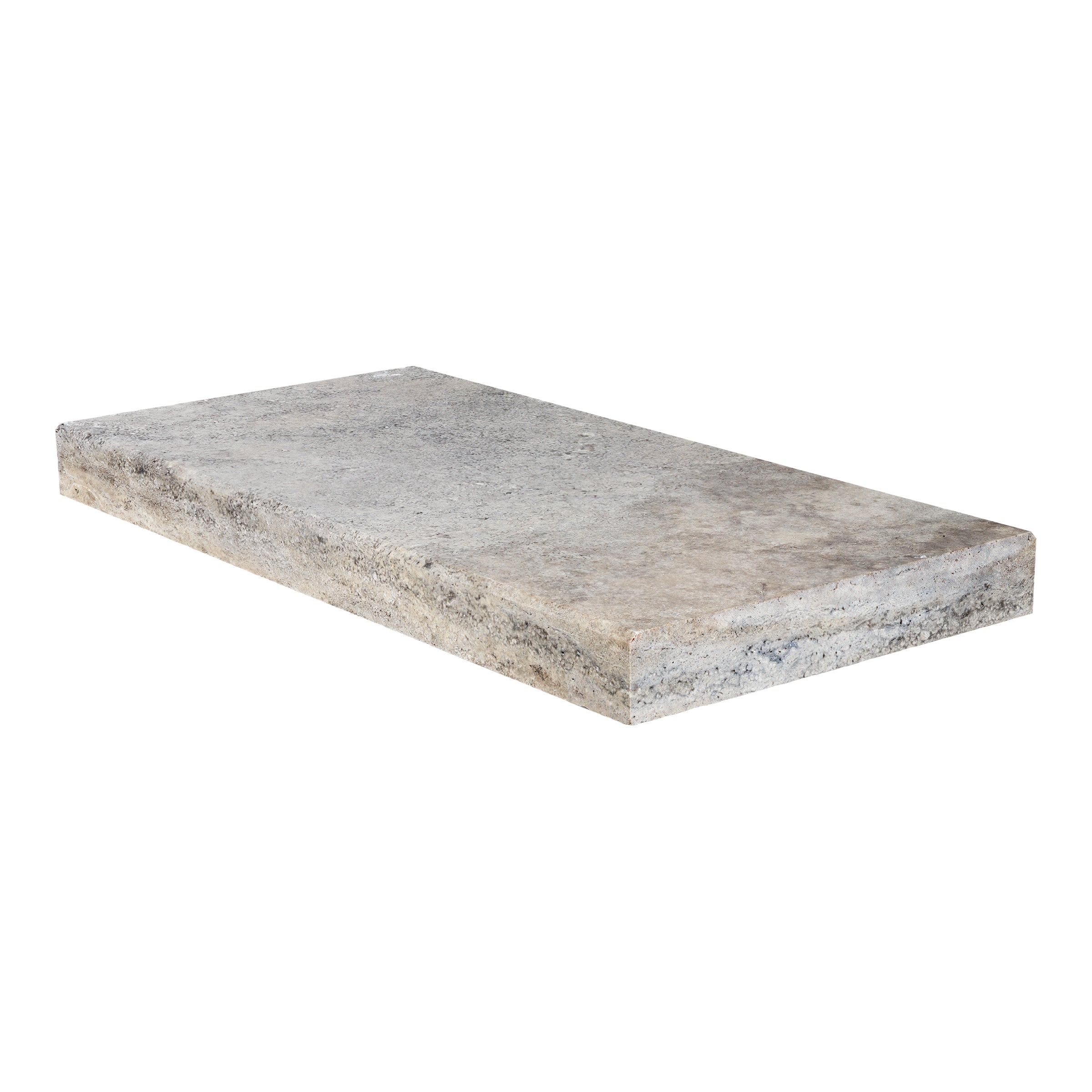 SILVER PREMIUM: Travertine Double Modern 24 Wall Cap Paving Accessory (12"x24"x2" | Honed)