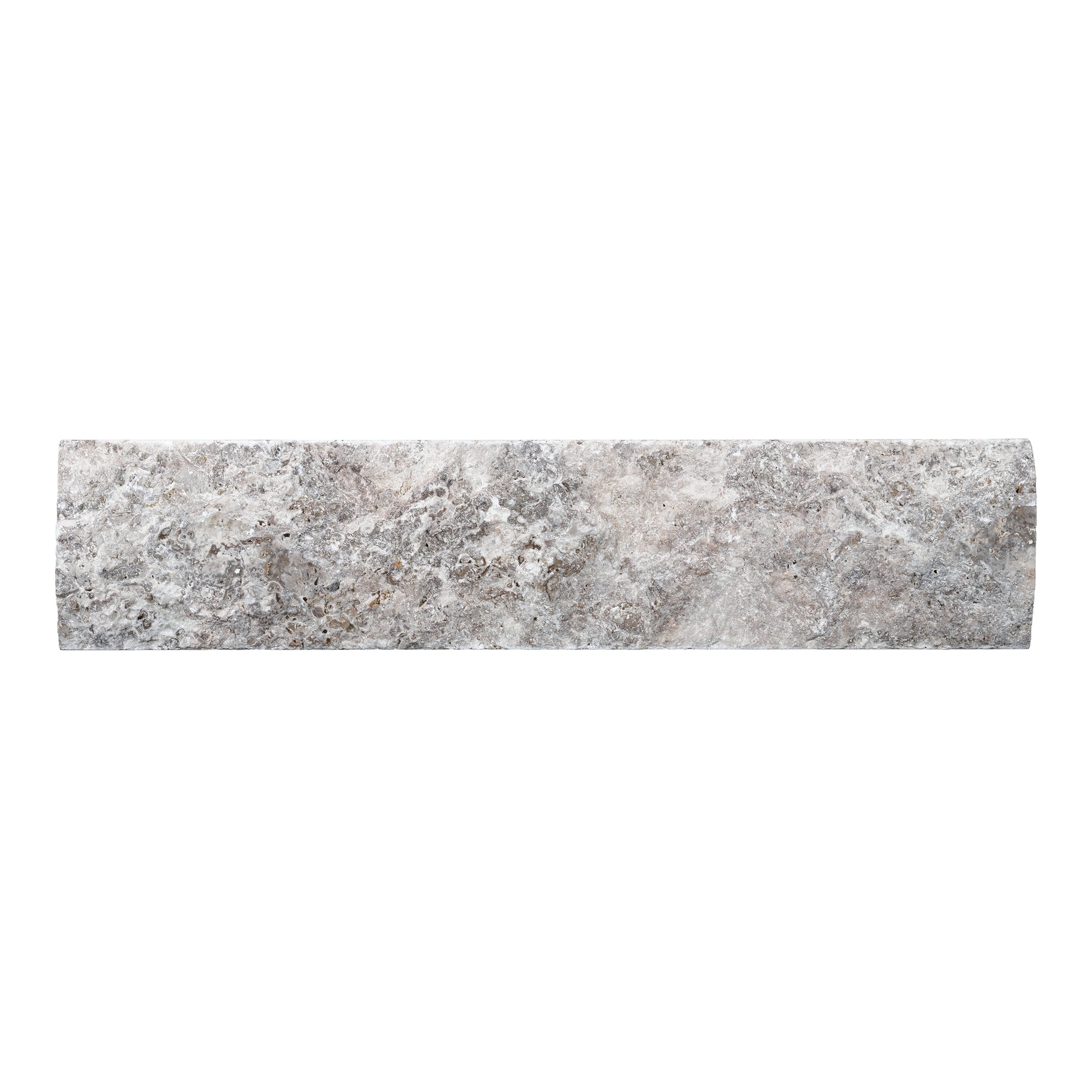 SILVER PREMIUM: Travertine Random Length Wall Veneer Flats Set (4"xRx7/8"- 1 1/4" | Splitface)