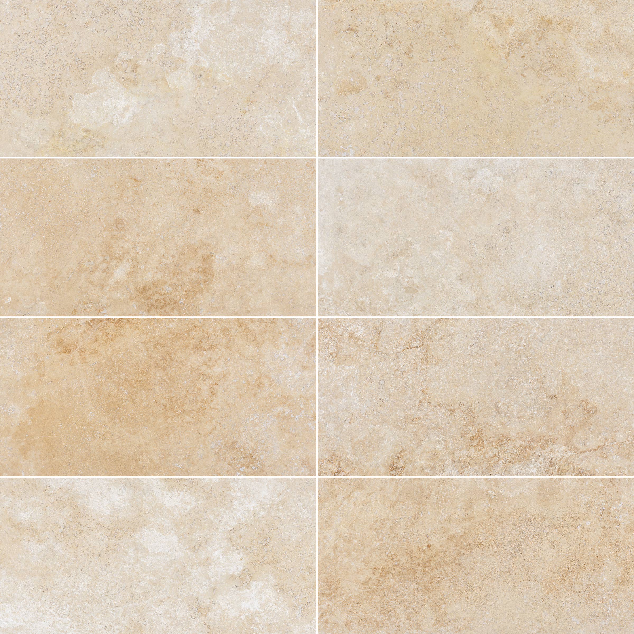 WALNUT: Travertine Rectangle Field Tile (12"x24"x1/2" | Filled, Honed)