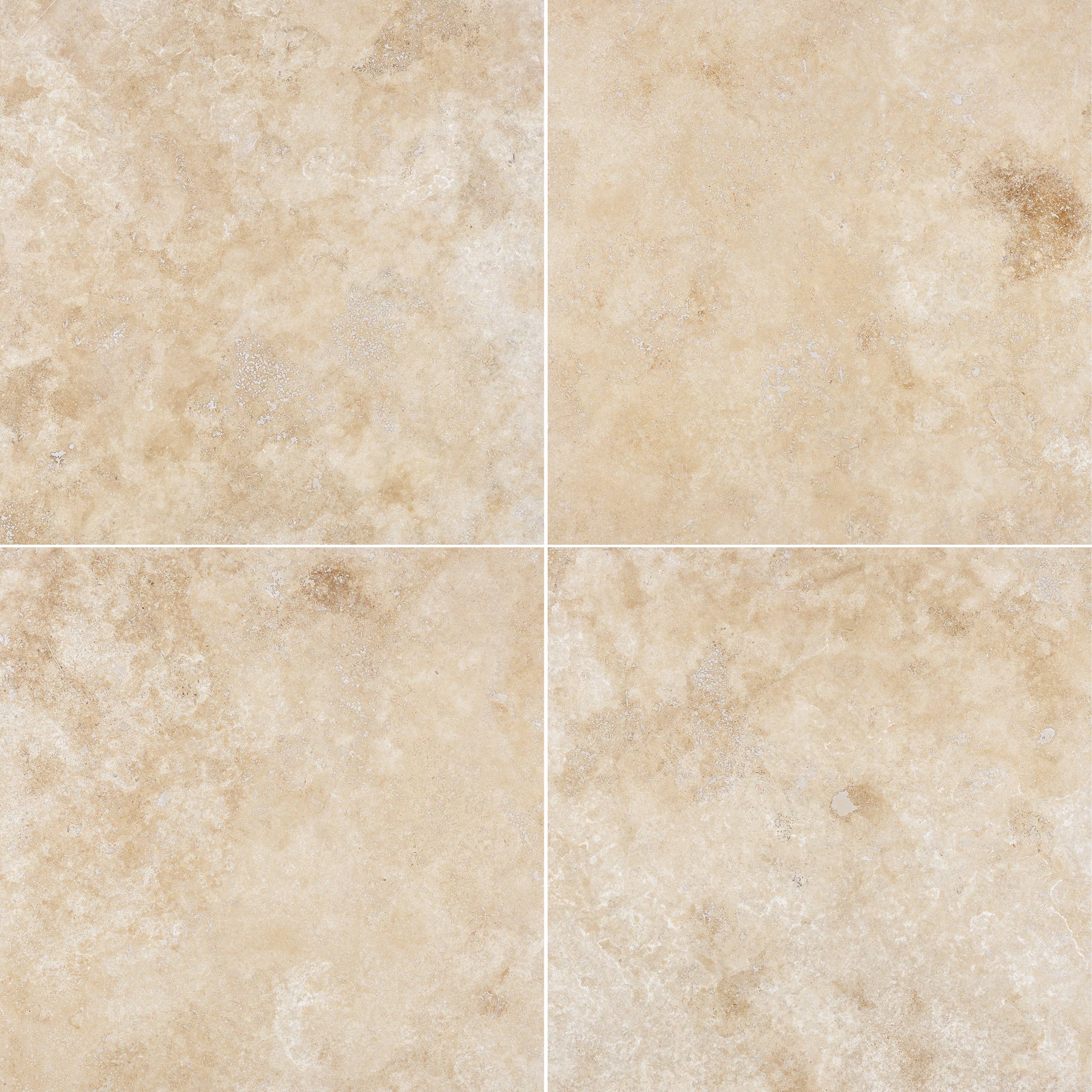 WALNUT: Travertine Square Field Tile (18"x18"x1/2" | Filled, Honed)