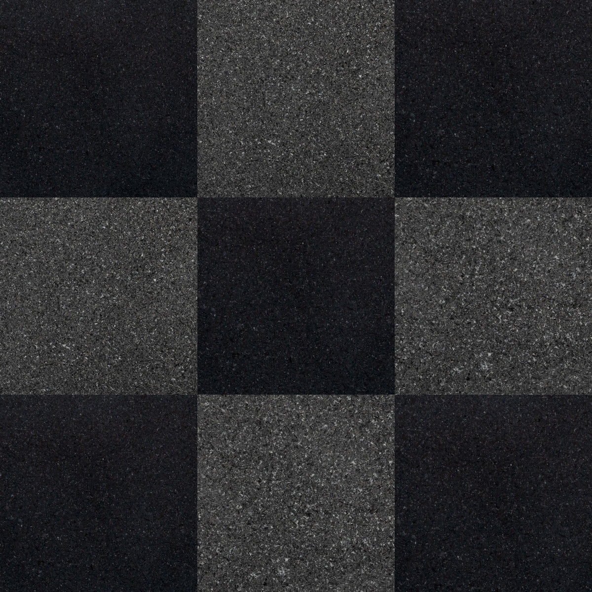 Nsr Absolute Black Polished & Honed Checkerboard tile — available at Surface Group