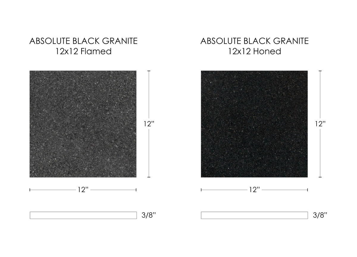 Nsr Absolute Black Polished & Honed Checkerboard tile — available at Surface Group