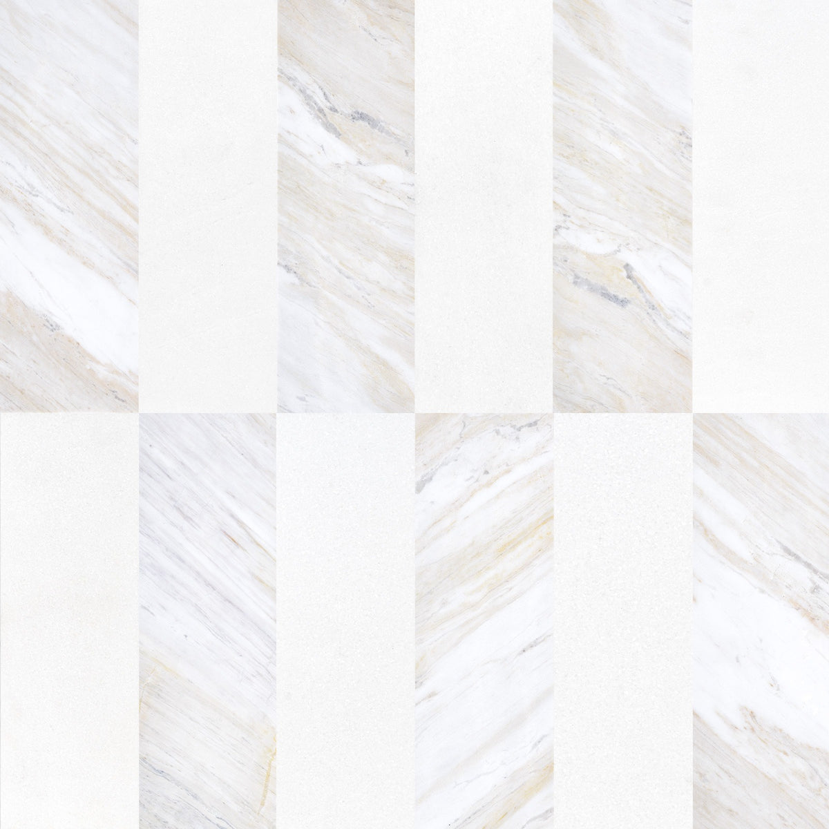 Nsr Ajax Gold & Thassos White Checkerboard tile pattern swatch — available at Surface Group