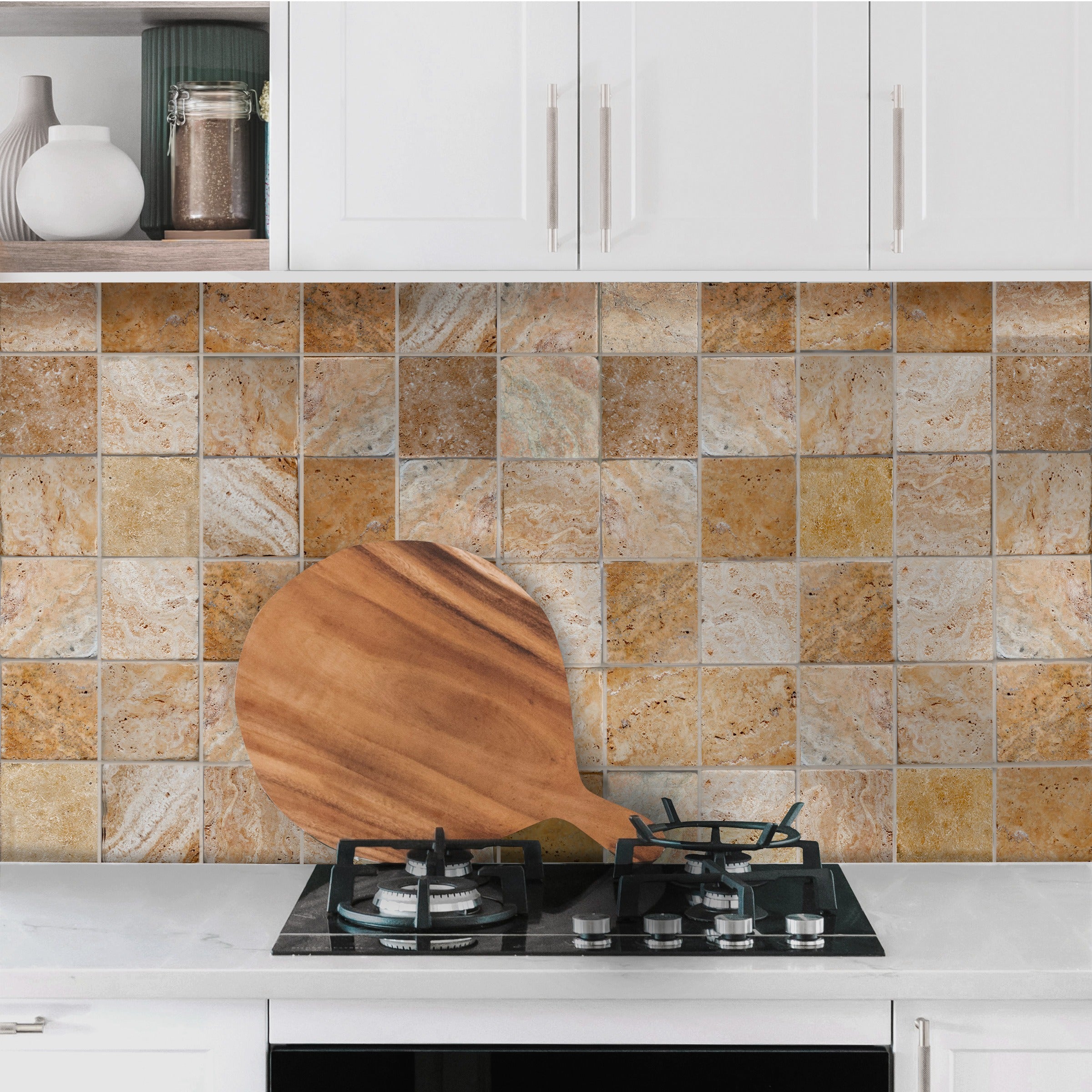 AUTUMN LEAVES: Field Tile (18"×18"×1/2" | filled & honed)