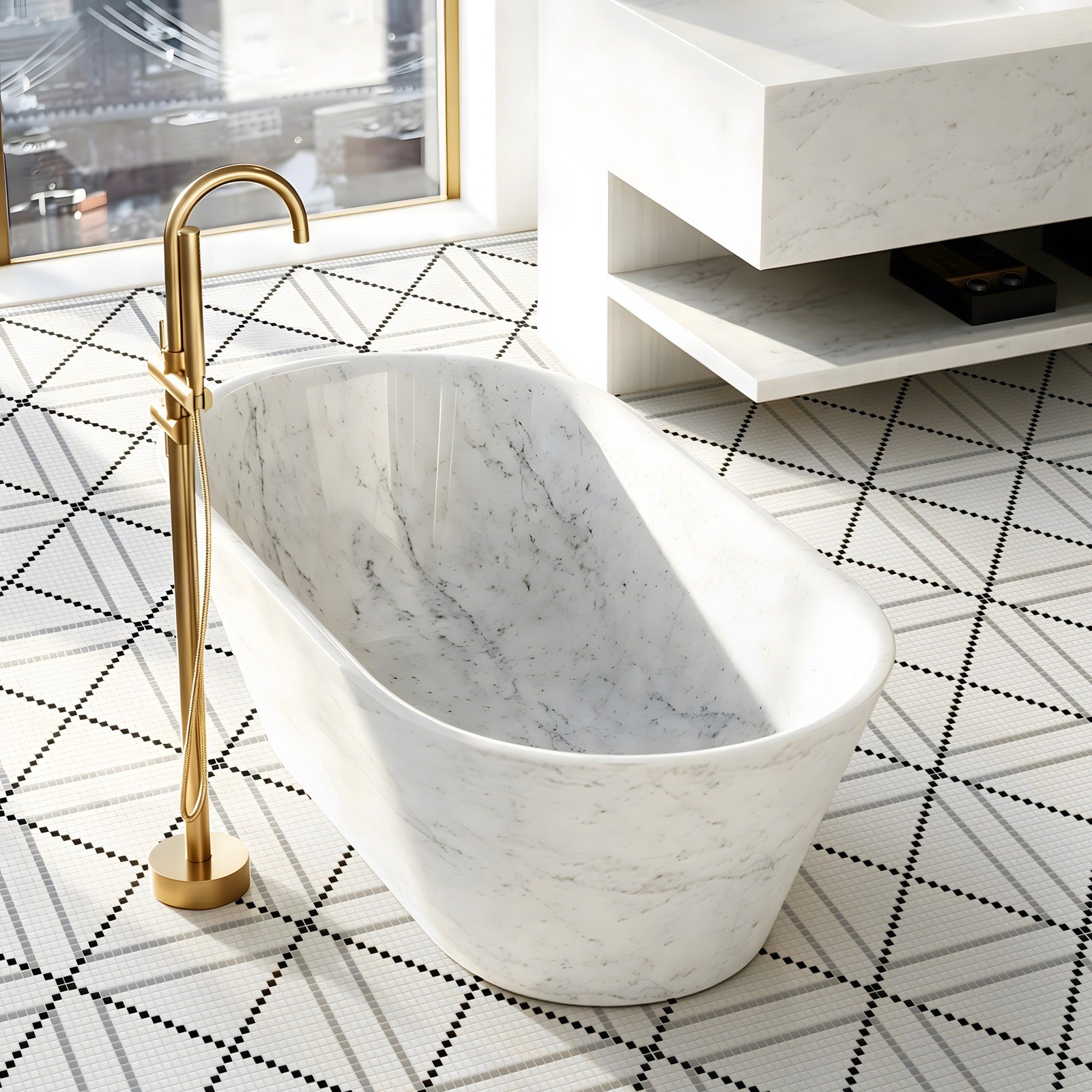 AVORA: Calvin Mosaic (13 3/4"×13 3/4"×1/4" | matte | rectified edge)
