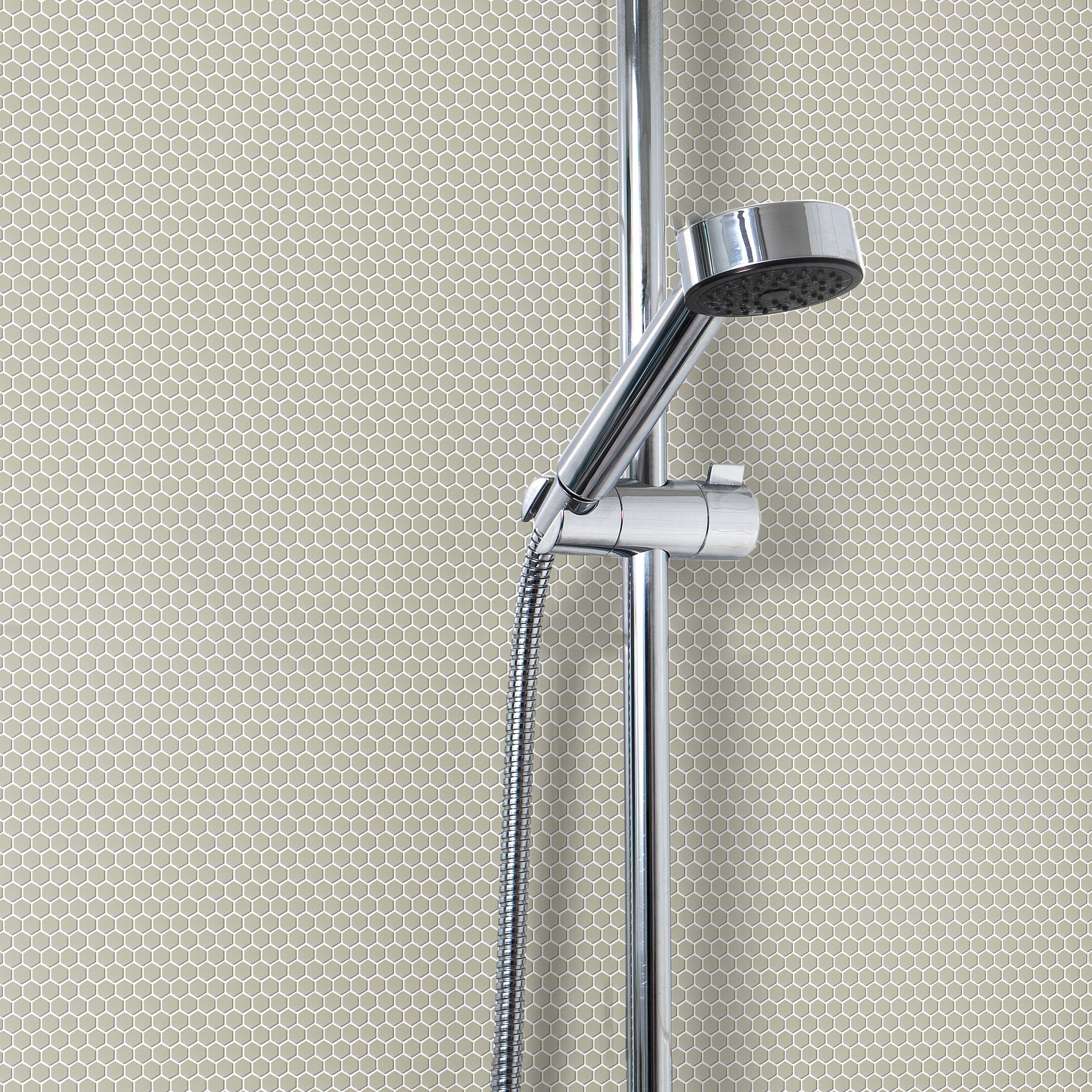 AVORA: Solid Hexagons Mosaic (11 7/8"×12 3/16"×1/4" | matte) (2)