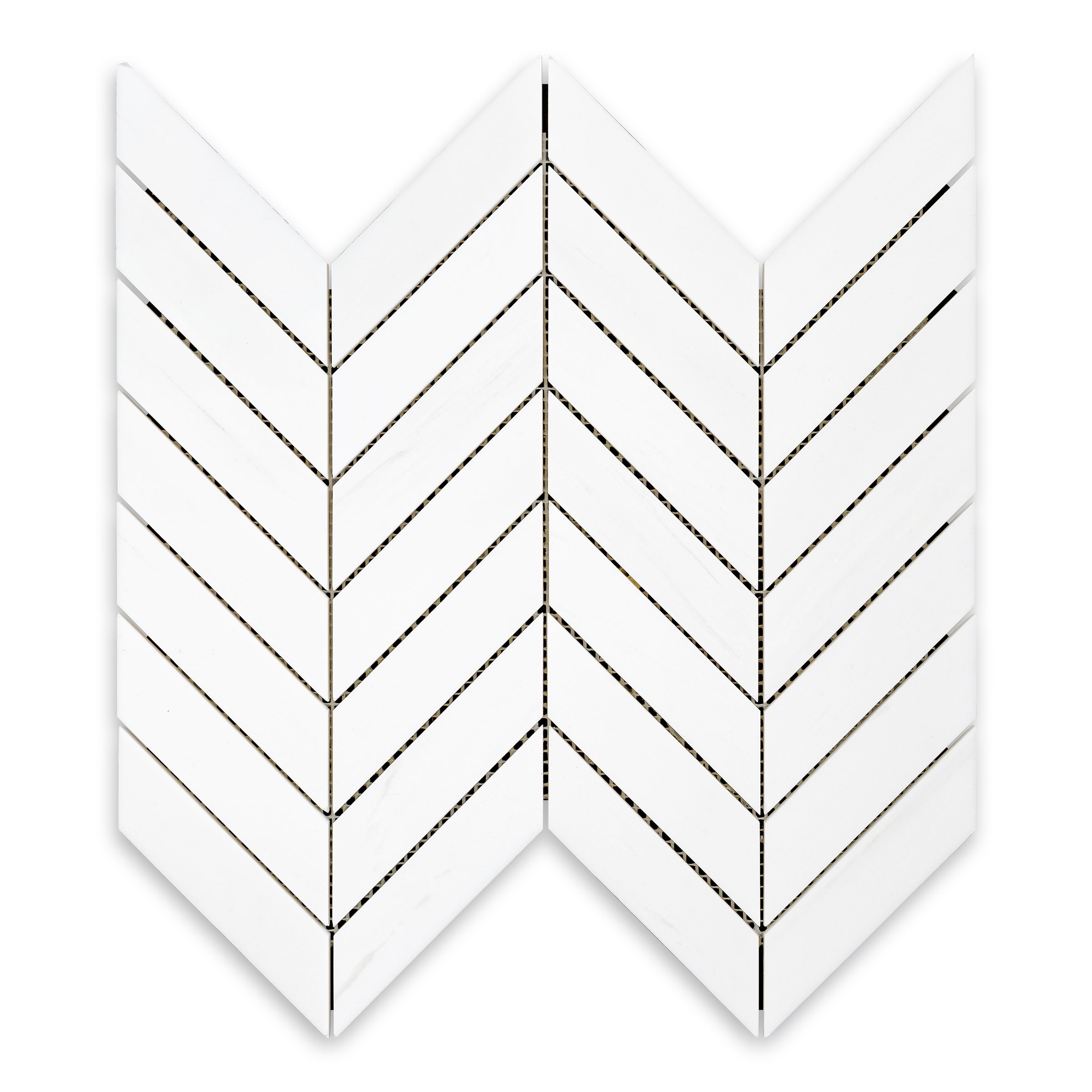 BIANCO DOLOMITE: Versailles Pattern Mosaic (11 1/8"×12 3/8"×3/8" | polished)