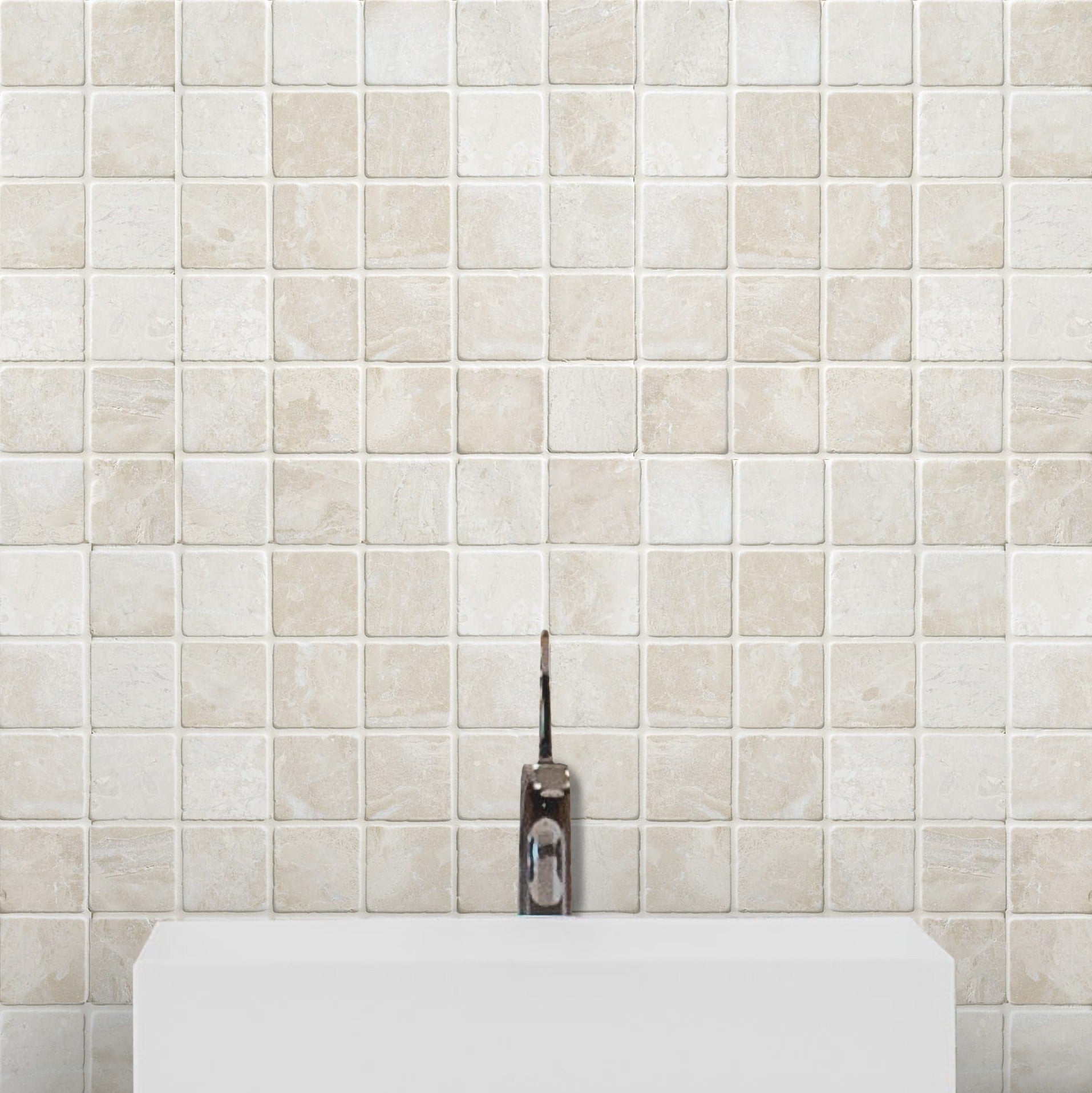 BOTTICINO TURKISH: 2" Straight Stack Mosaic (12"×12"×3/8" | tumbled)