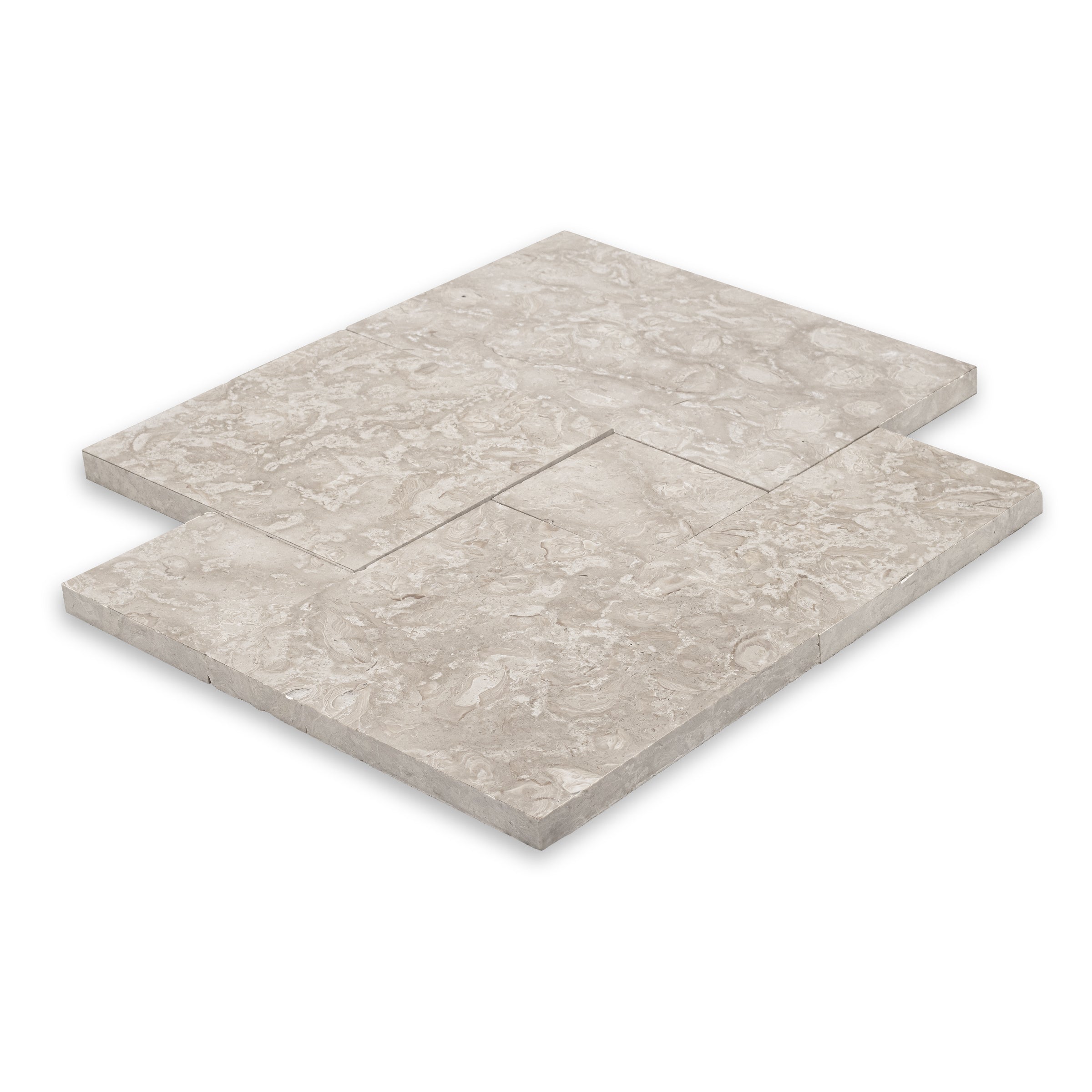 OCEAN REEF SHELLSTONE: Versailles Pattern Pavers (16"×16"×1 3/16" | brushed)