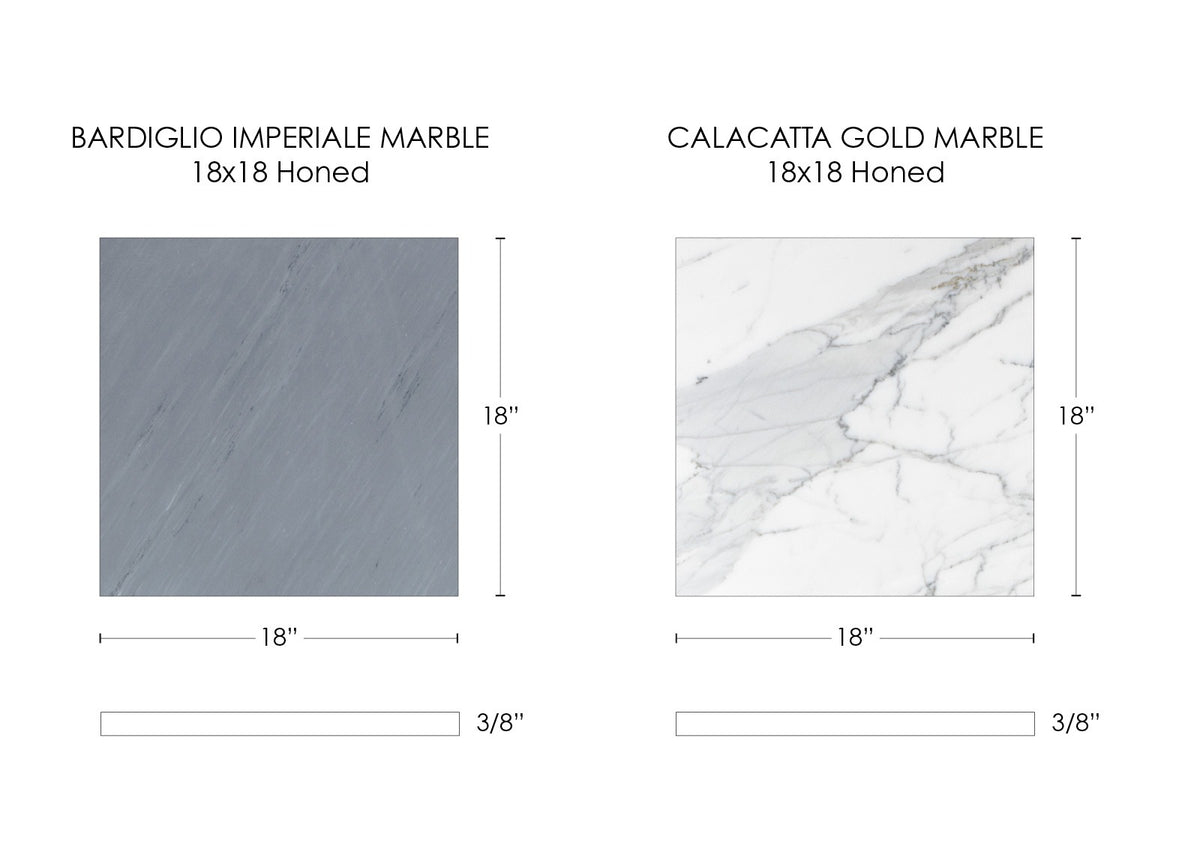 Nsr Calacatta Gold & Bardiglio Imperiale Checkerboard tile — available at Surface Group
