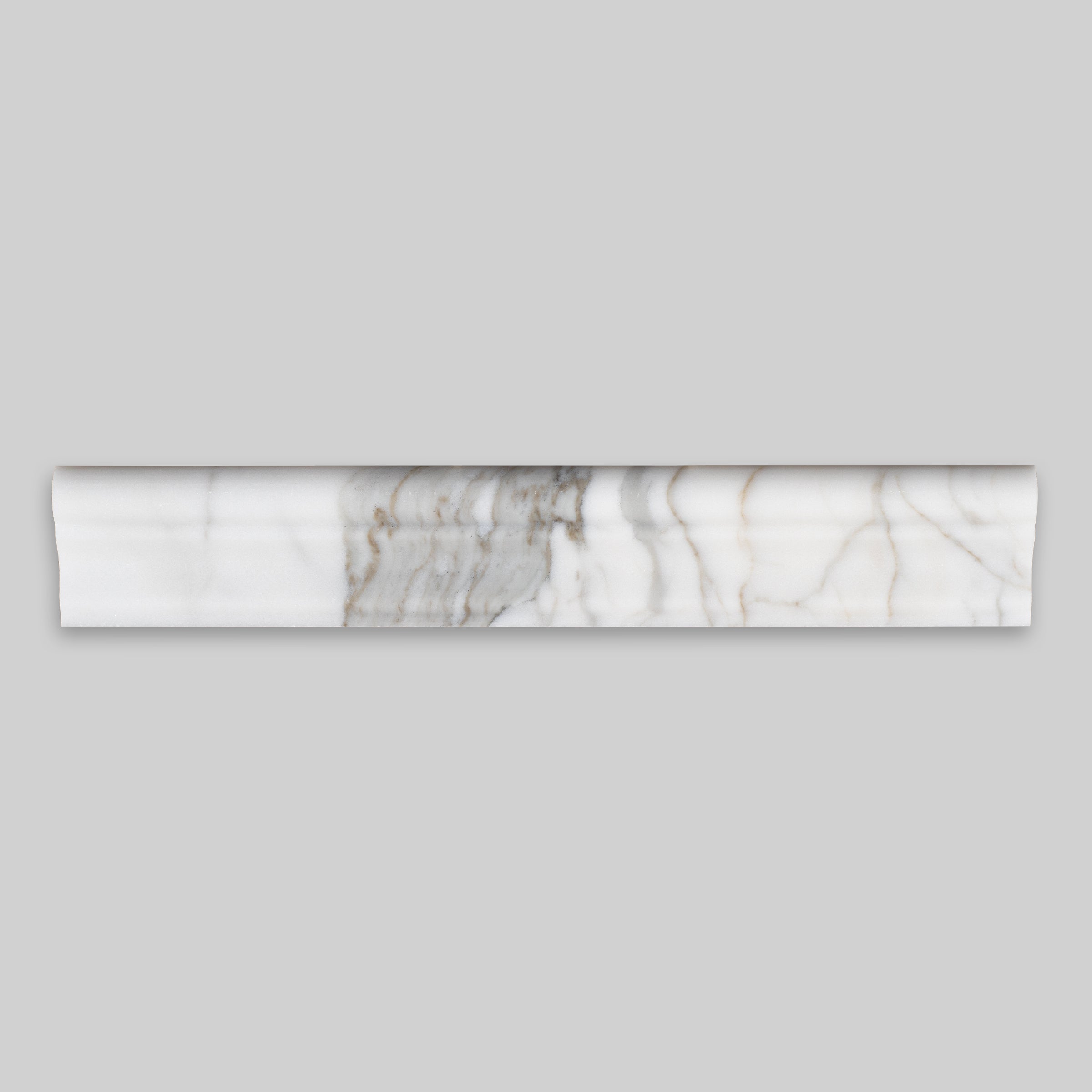 CALACATTA GOLD: Grand Chair Rail Trim (2"×12"×1" | polished)