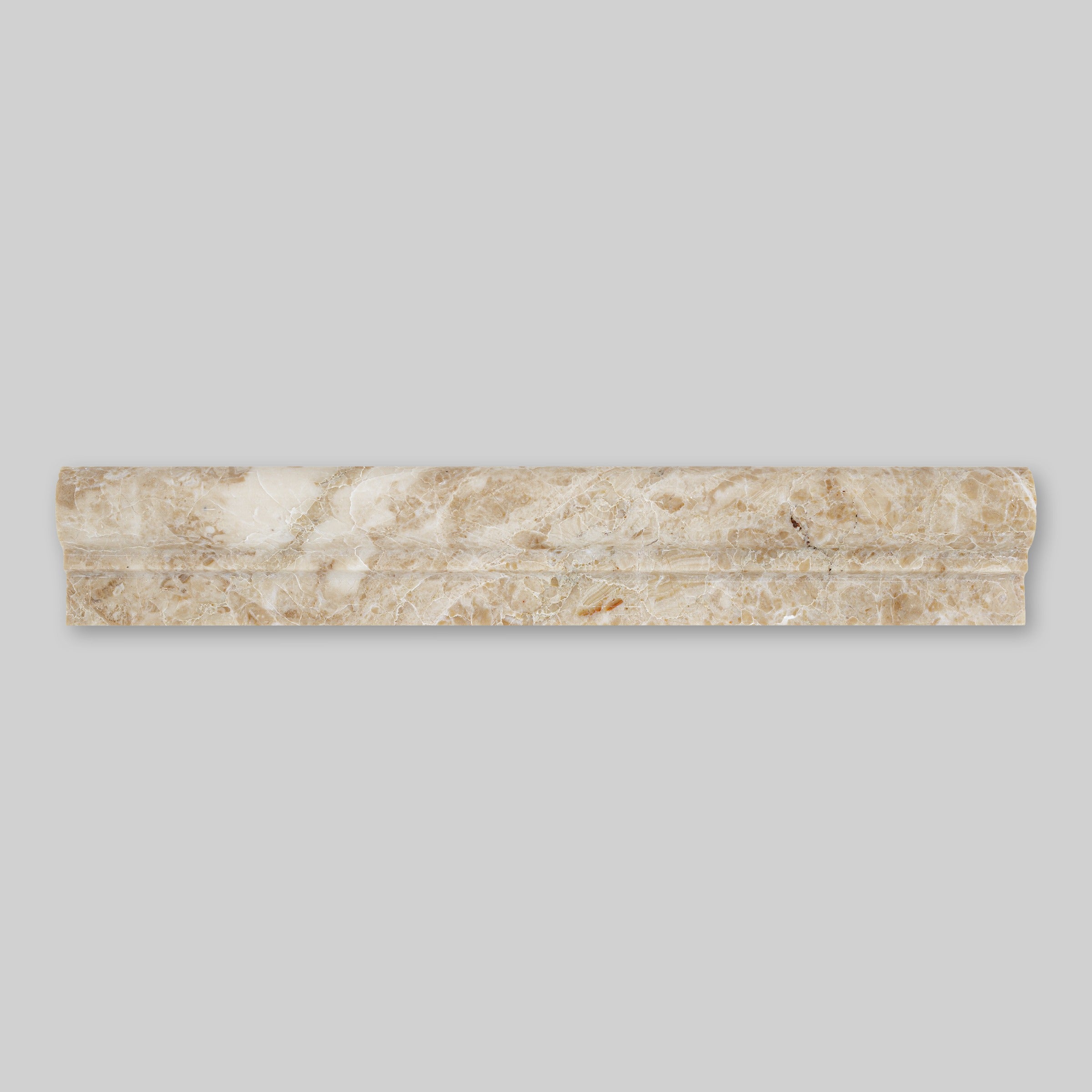 CREMA CAPPUCCINO: Classic Chair Rail Trim (2"×12"×1" | polished)
