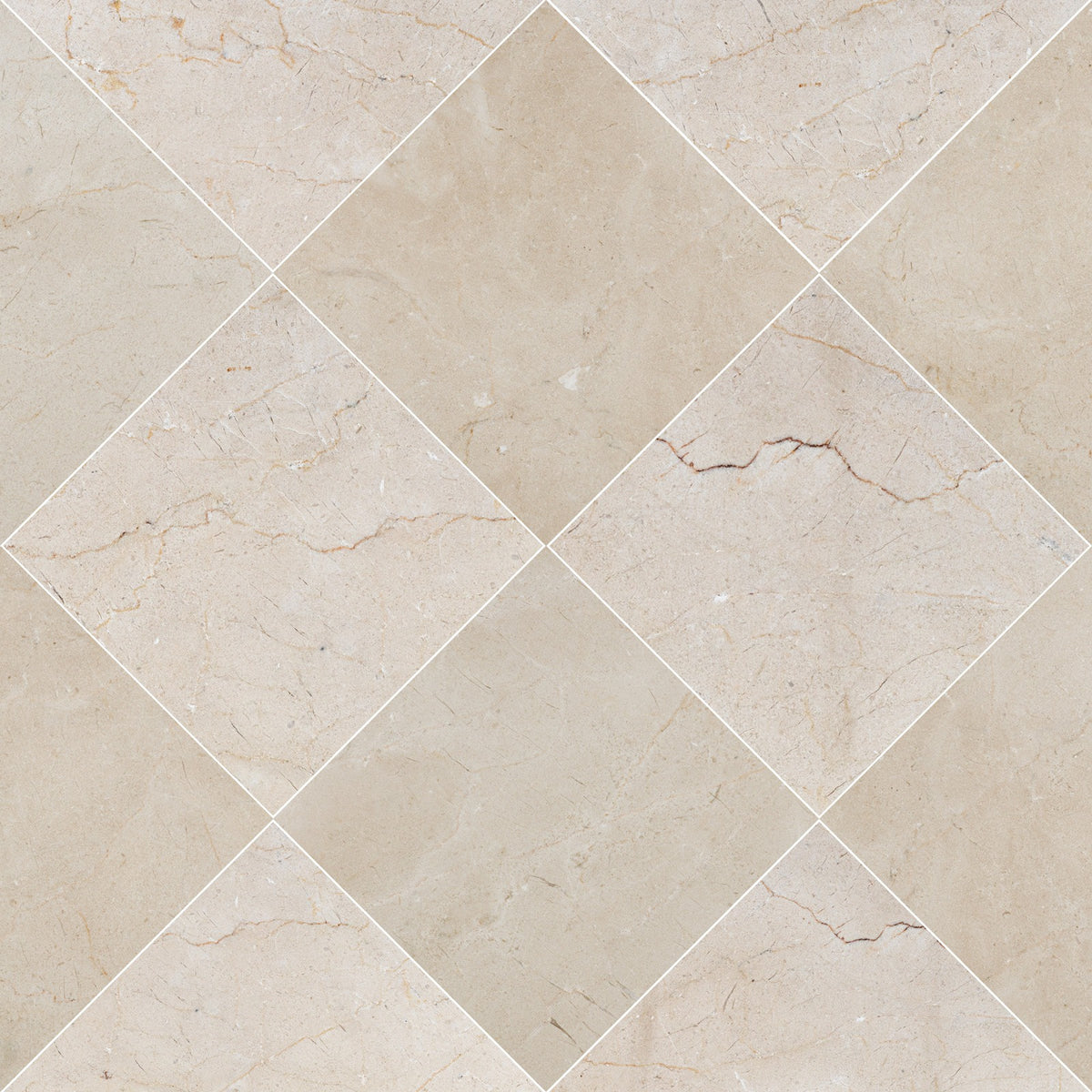 Nsr Crema Marfil Select Polished & Honed Checkerboard tile pattern swatch — available at Surface Group