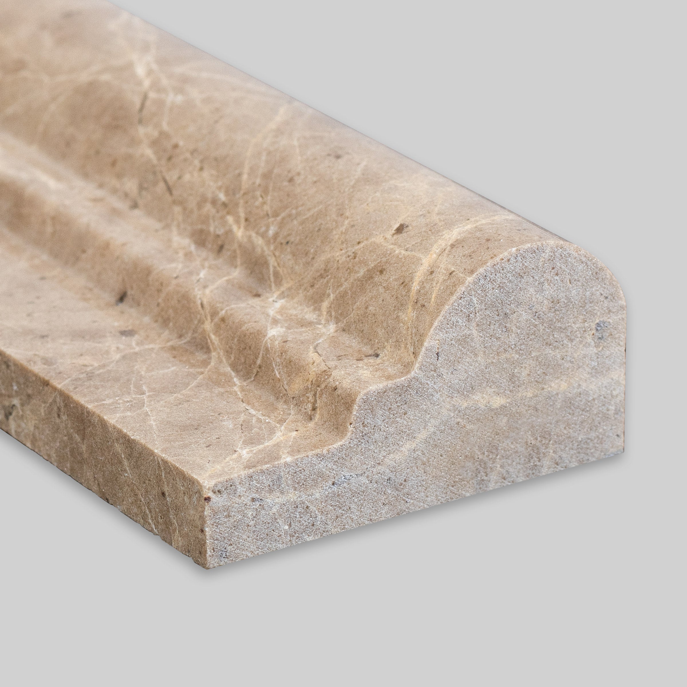 EMPERADOR LIGHT: 5/8" Straight Stack Mosaic (12"×12"×3/8" | tumbled)