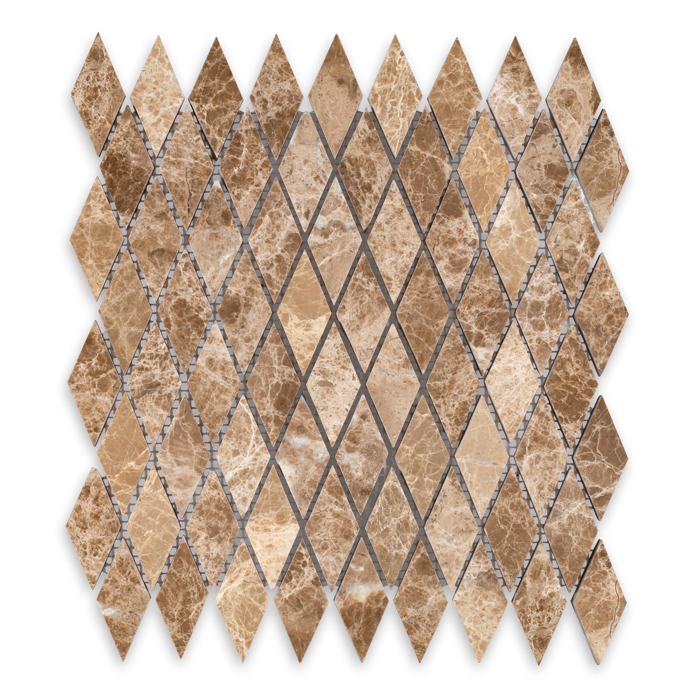 EMPERADOR LIGHT: Diamond Mosaic (9 3/4"×10 1/2"×3/8" | polished)