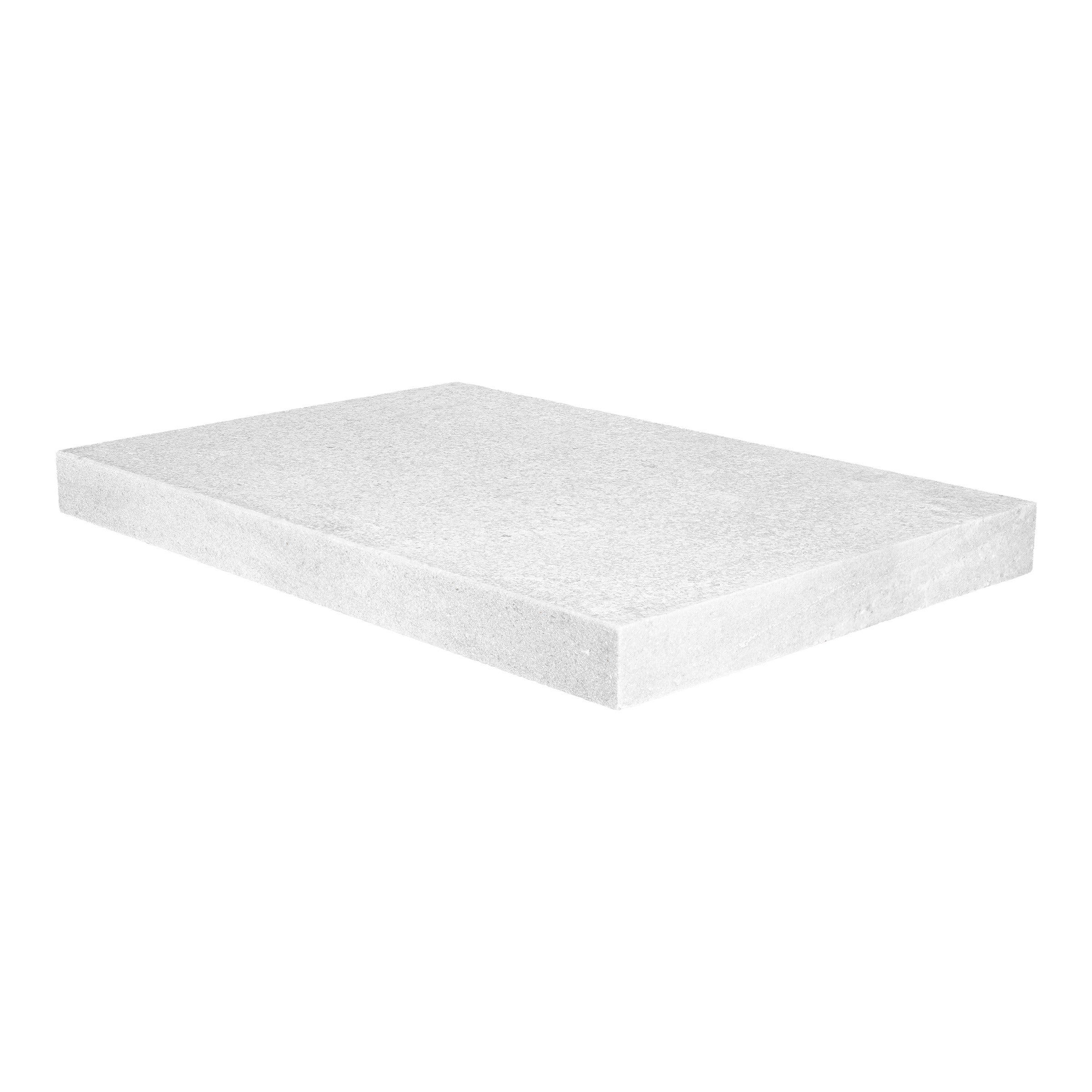 WHITE QUARTZITE: Coping (16"×24"×1 31/32" | flamed & brushed | modern edge)