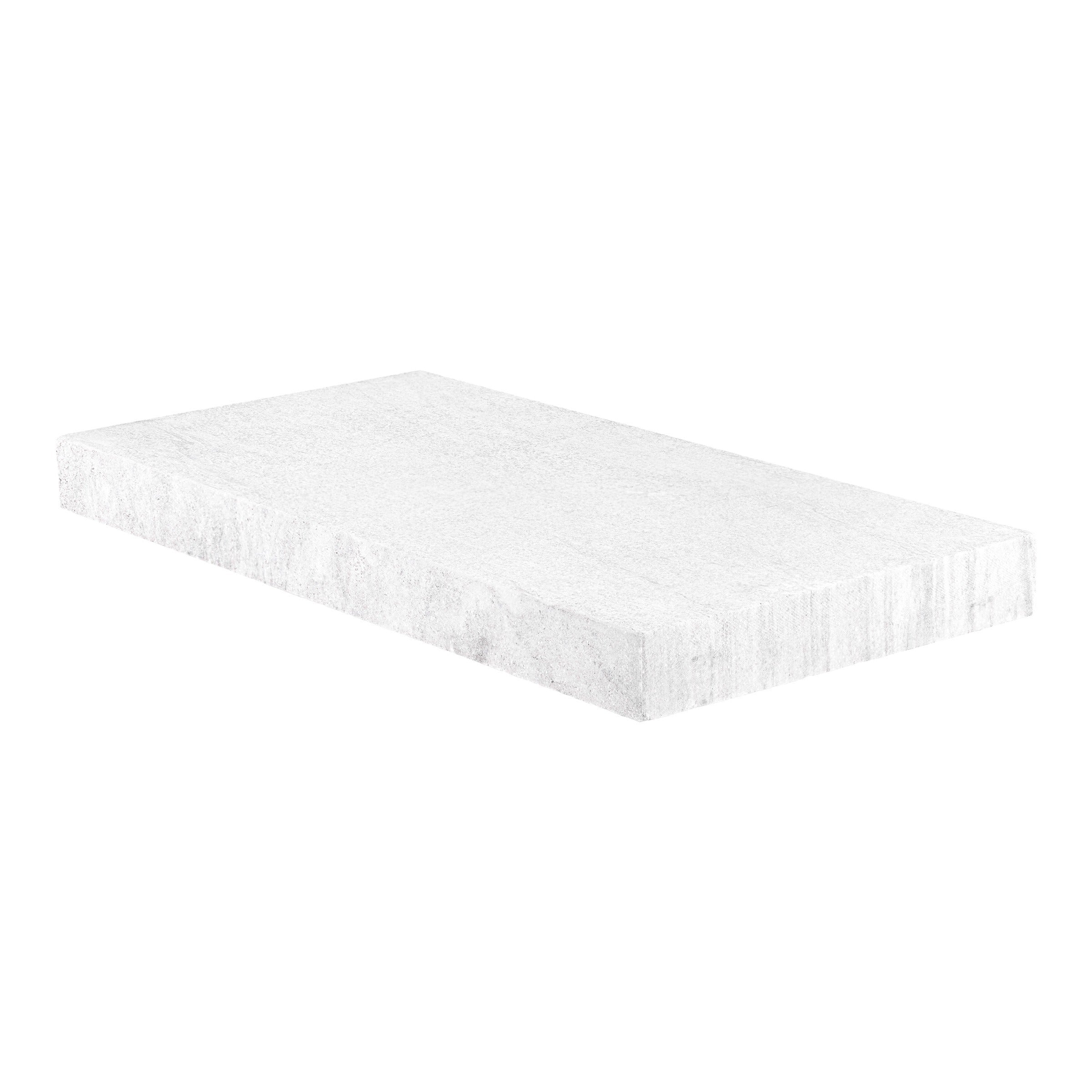 WHITE QUARTZITE: Coping (12"×24"×1 31/32" | flamed & brushed | modern edge)