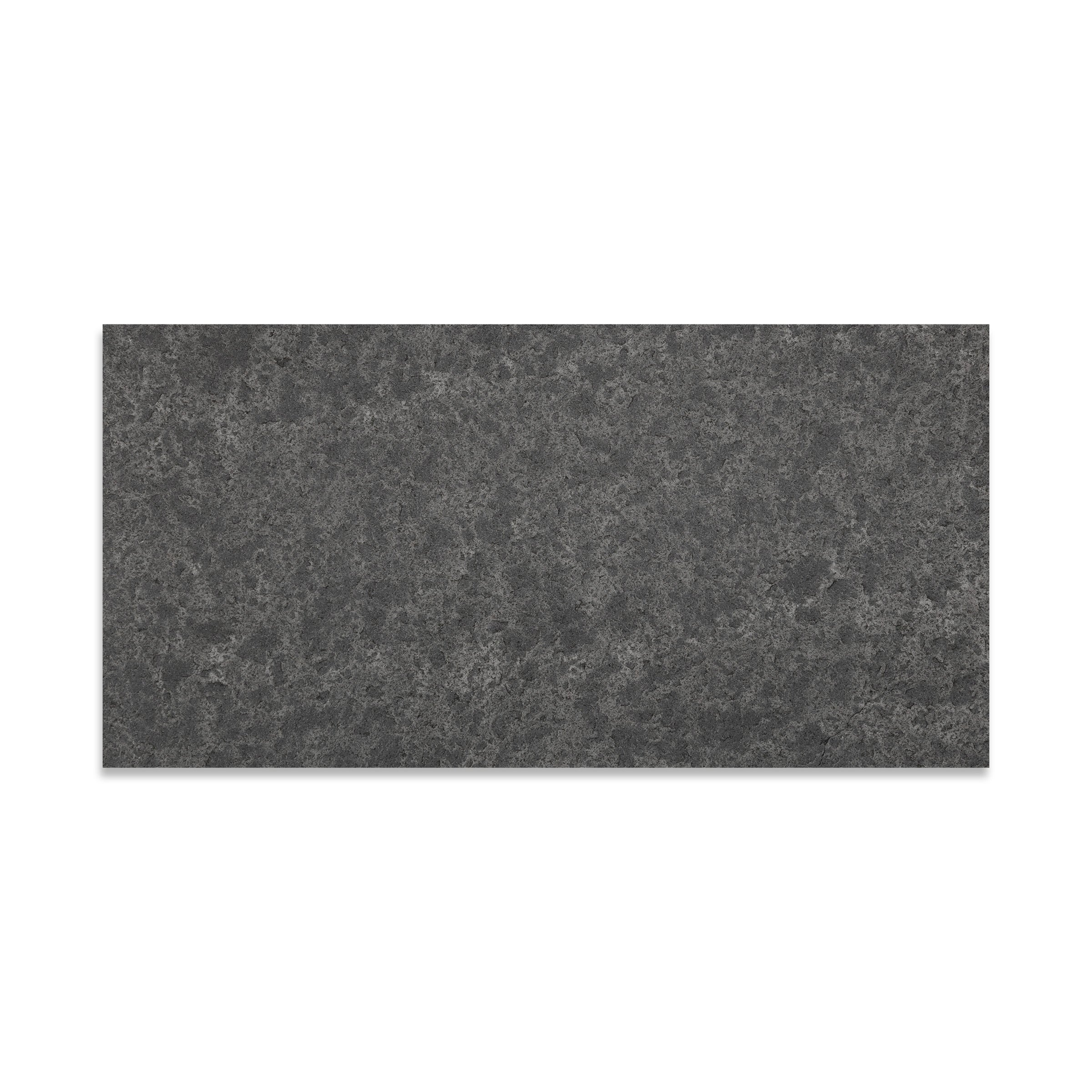 BLACK BASALT: Field Tile (12"×24"×3/8" | flamed & brushed)
