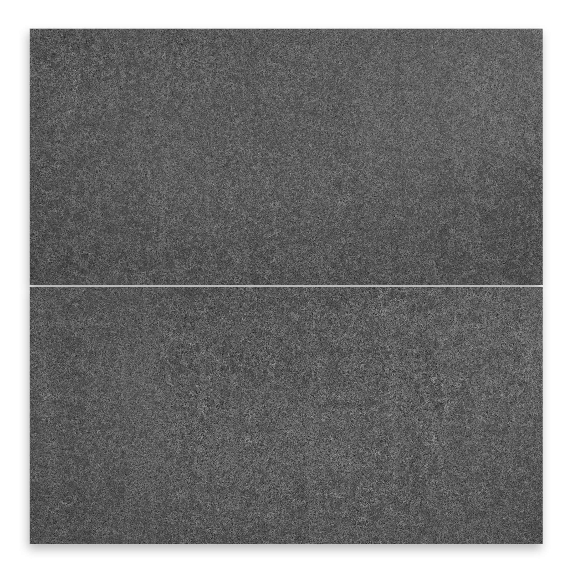 BLACK BASALT: Field Tile (18"×36"×3/8" | flamed & brushed)