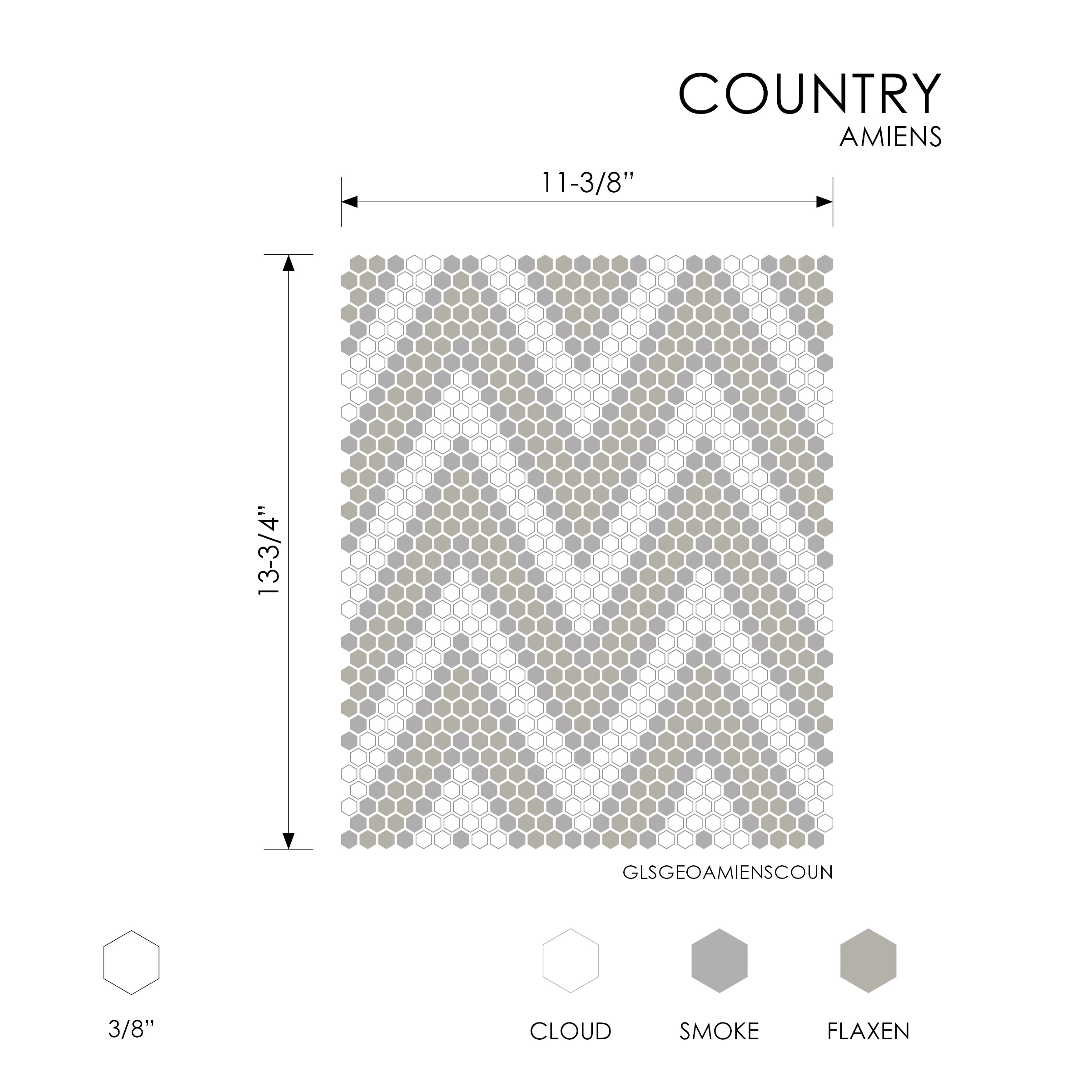 GEOMETRO: Amiens Mosaic (11 3/8"×13 3/4"×1/4" | matte) (3)