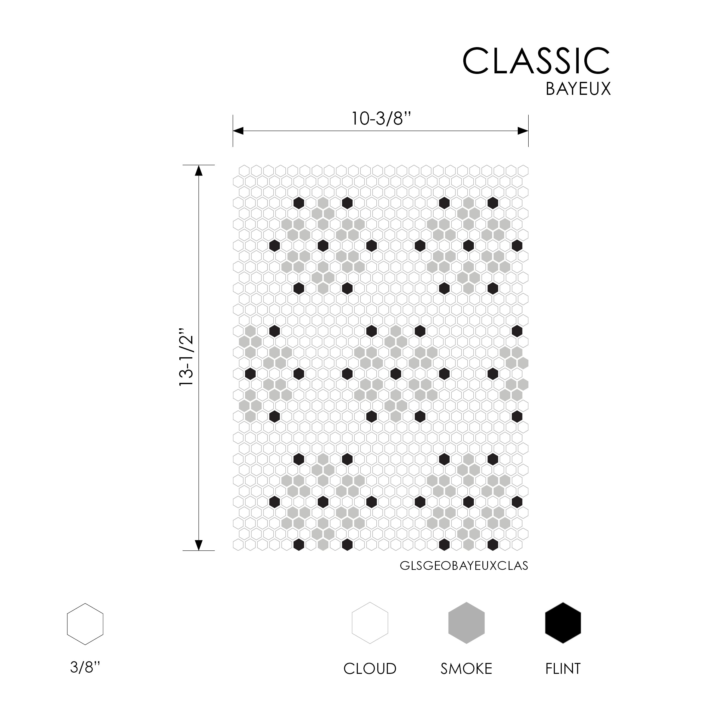 GEOMETRO: Bayeux Mosaic (10 3/8"×13 1/2"×1/4" | matte)