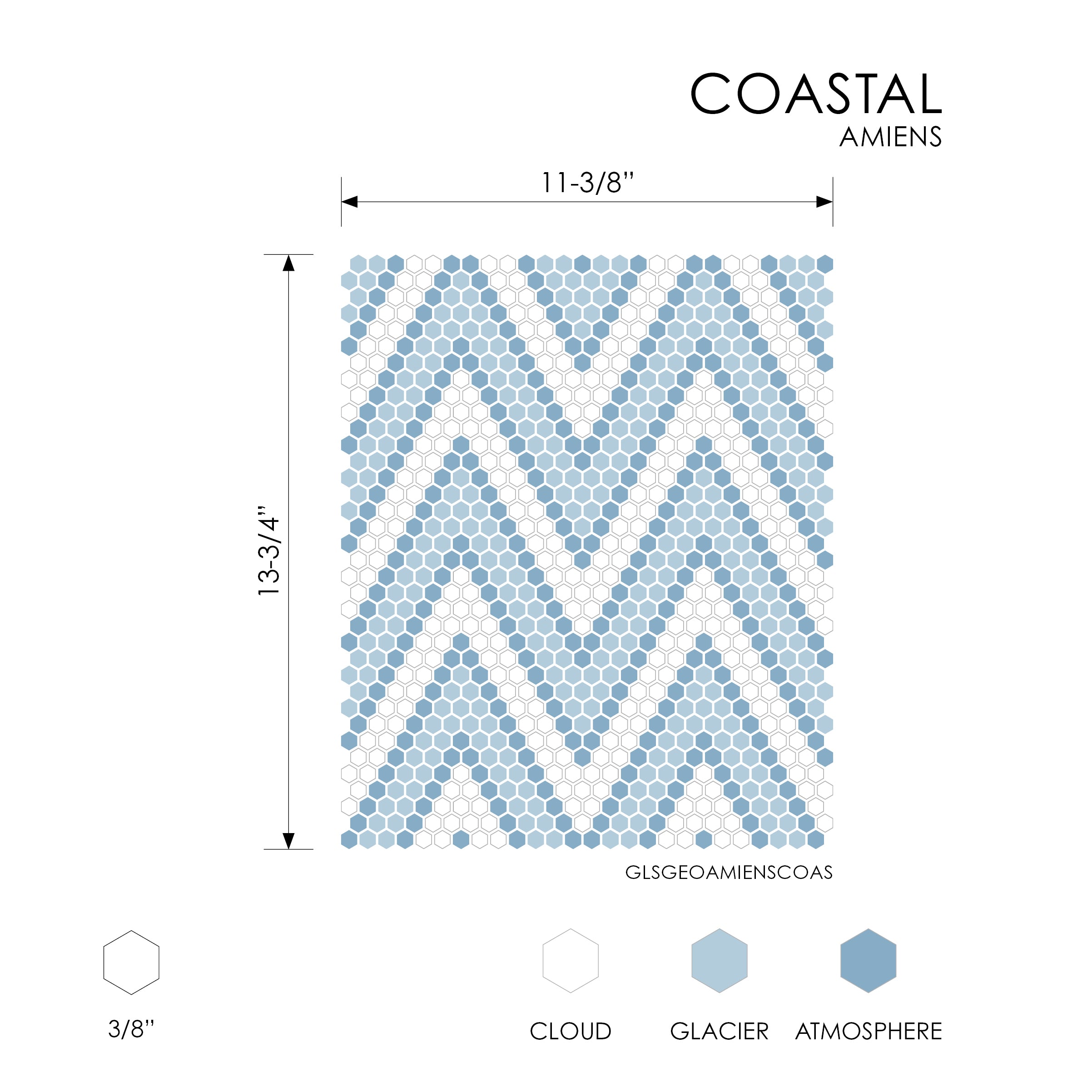 GEOMETRO: Amiens Mosaic (11 3/8"×13 3/4"×1/4" | matte) (2)