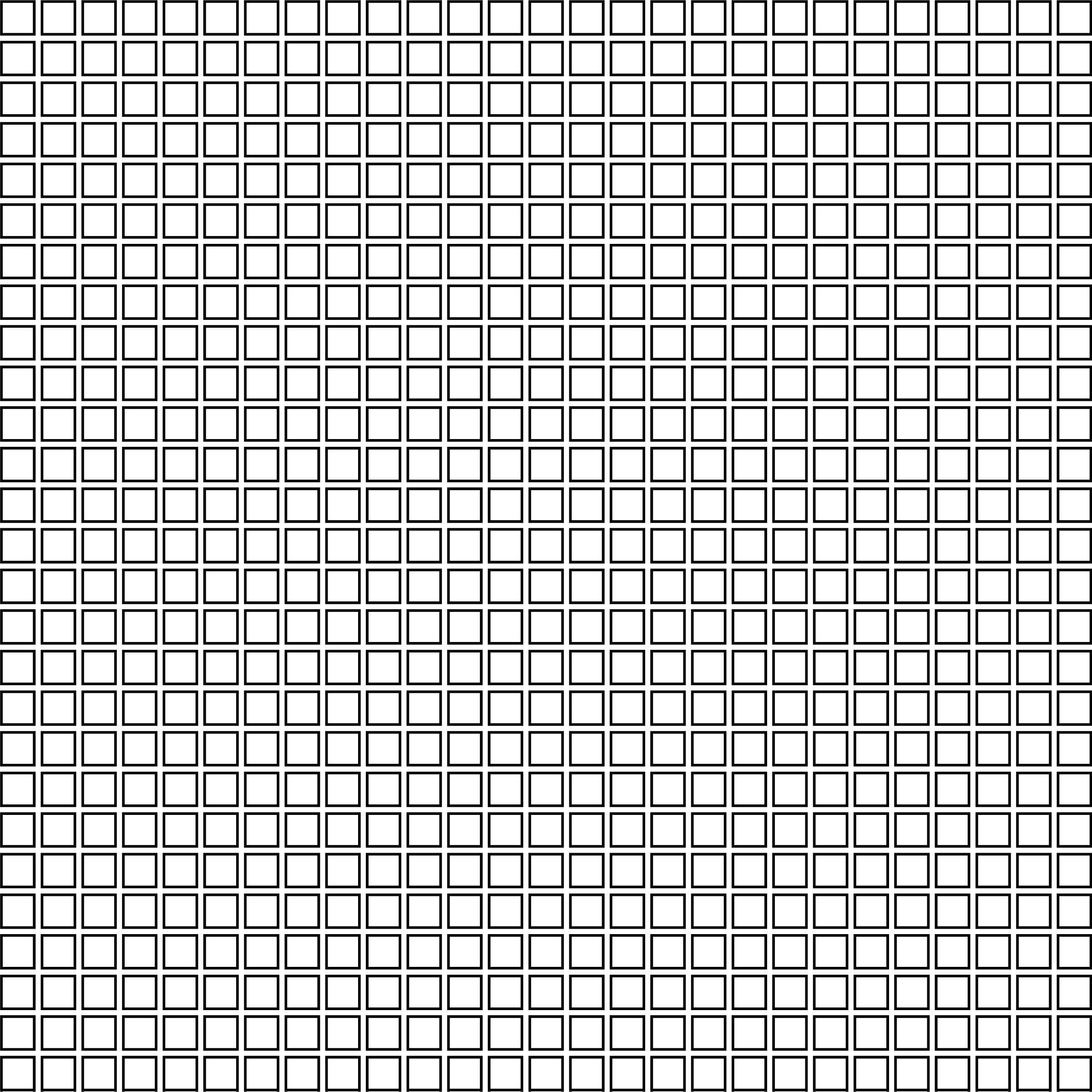 GEOMETRO: Solid Squares Mosaic (12"×12"×1/4" | matte | rectified edge)